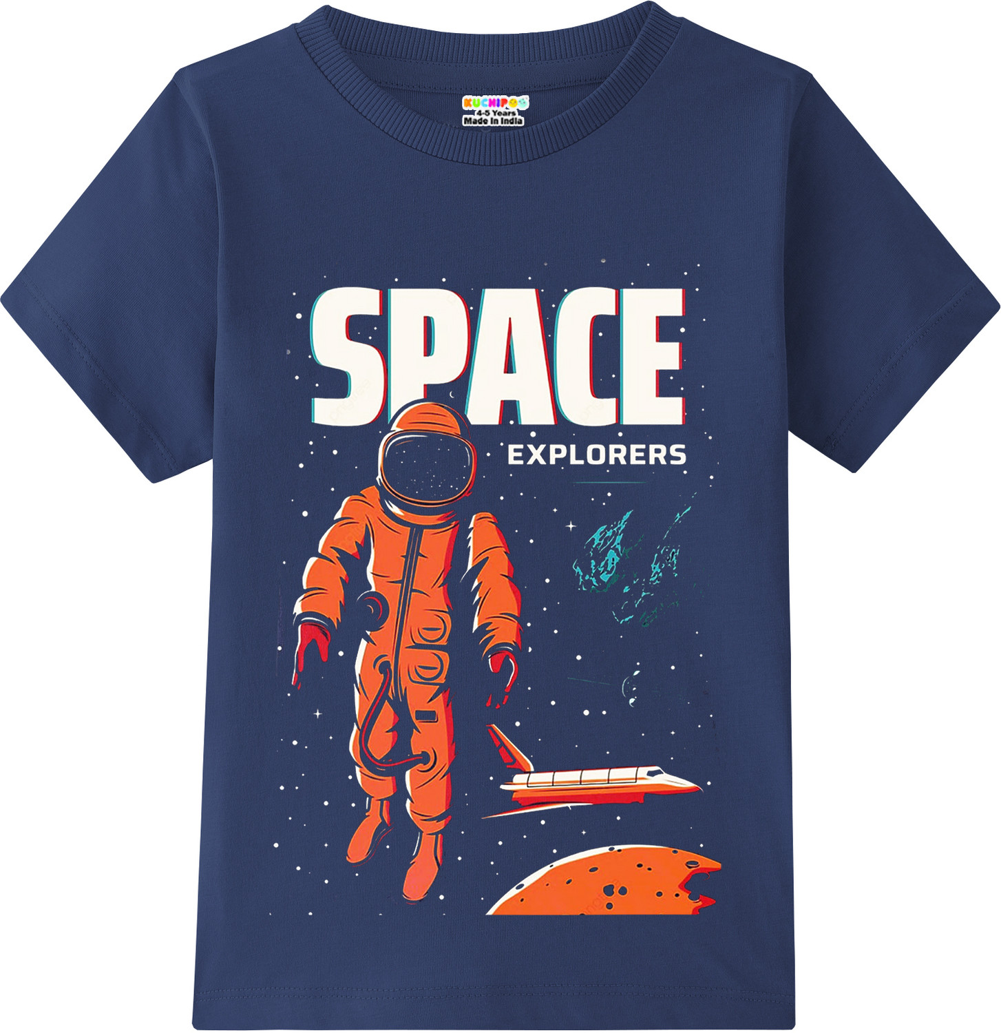 Image of Kuchipoo Boys Printed Cotton Blend Regular T Shirt