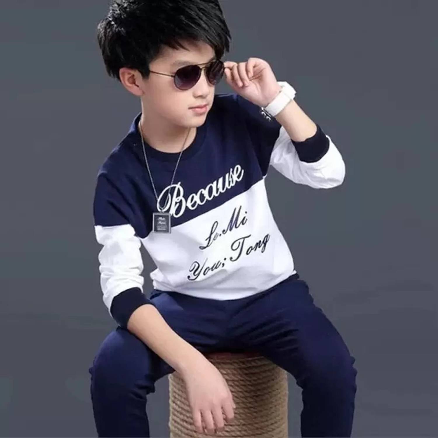 ASHA Boys Printed Cotton Blend Regular T Shirt
