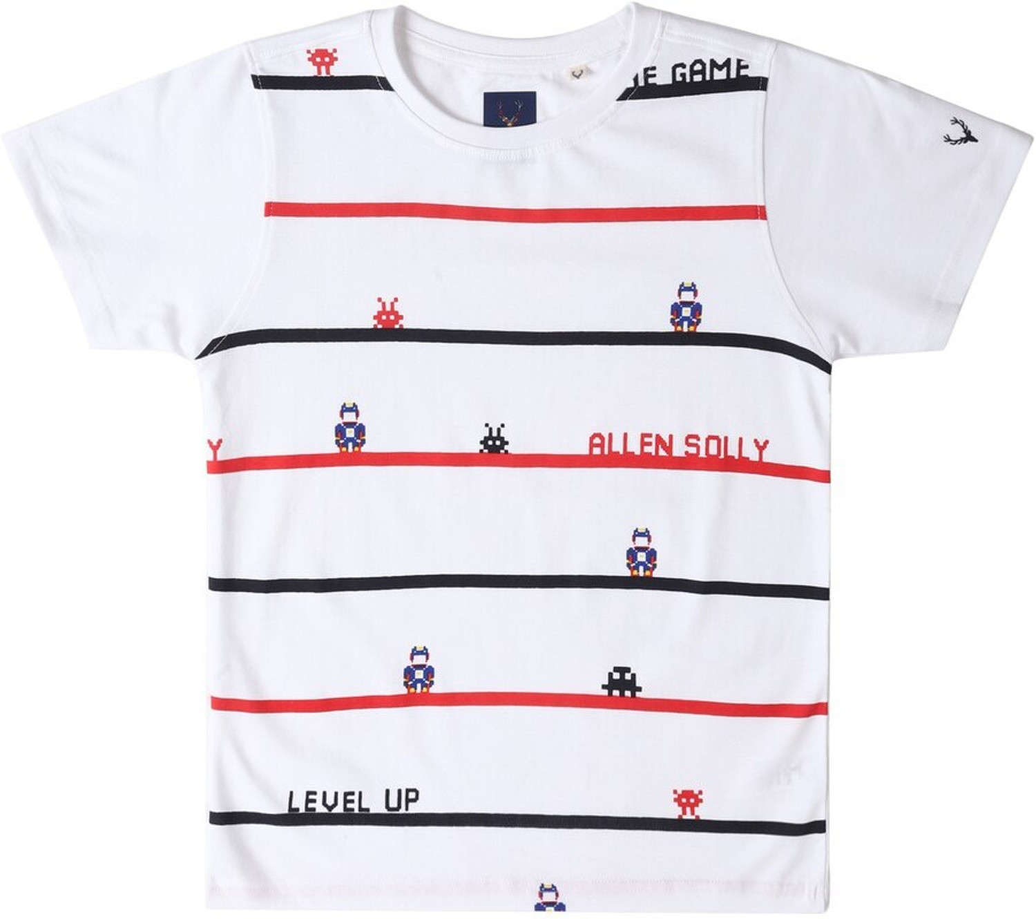Image of Allen Solly Boys Printed Pure Cotton Regular T Shirt