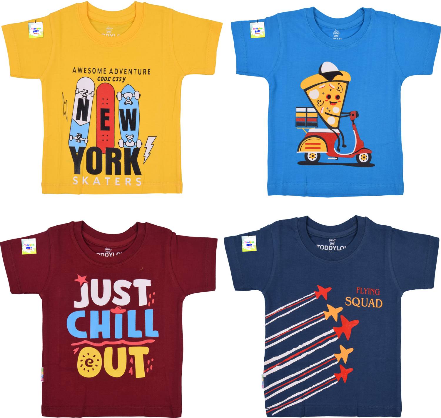 Toddylon Baby Boys & Baby Girls Printed Pure Cotton Regular T Shirt