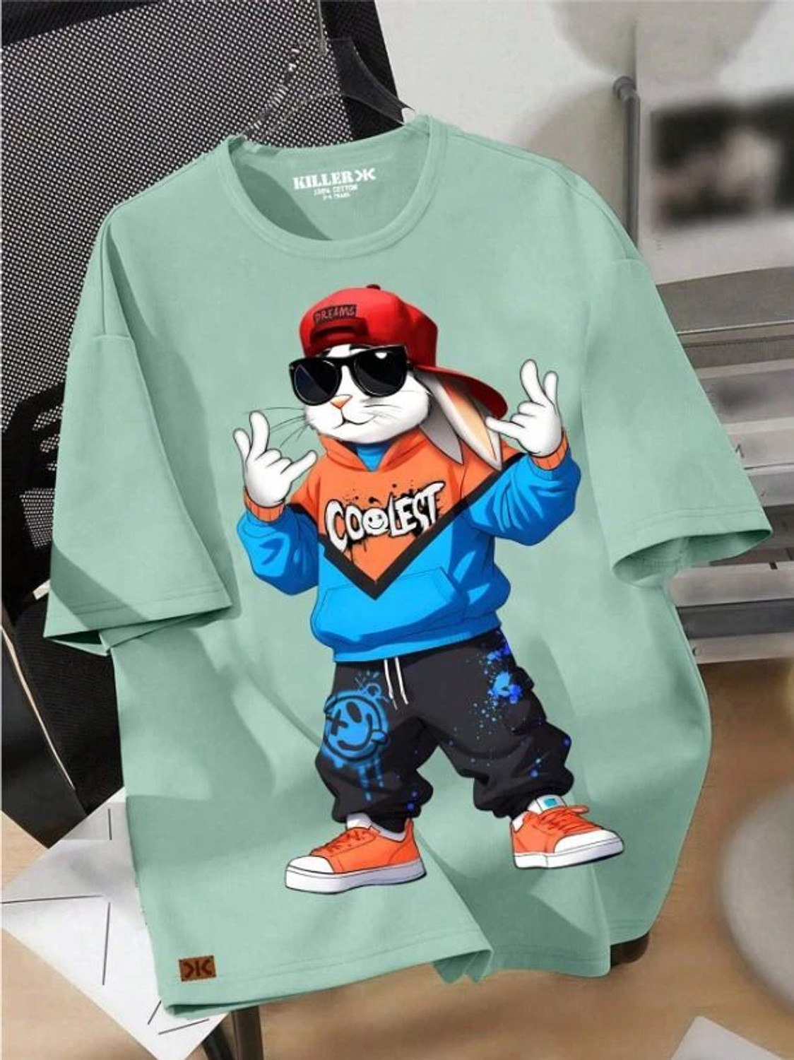 Image of KILLER Boys Graphic Print Pure Cotton Regular T Shirt