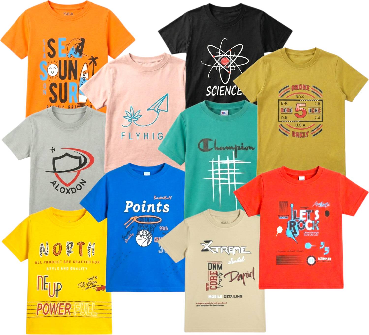 alphonso Boys & Girls Graphic Print Cotton Blend Regular T Shirt