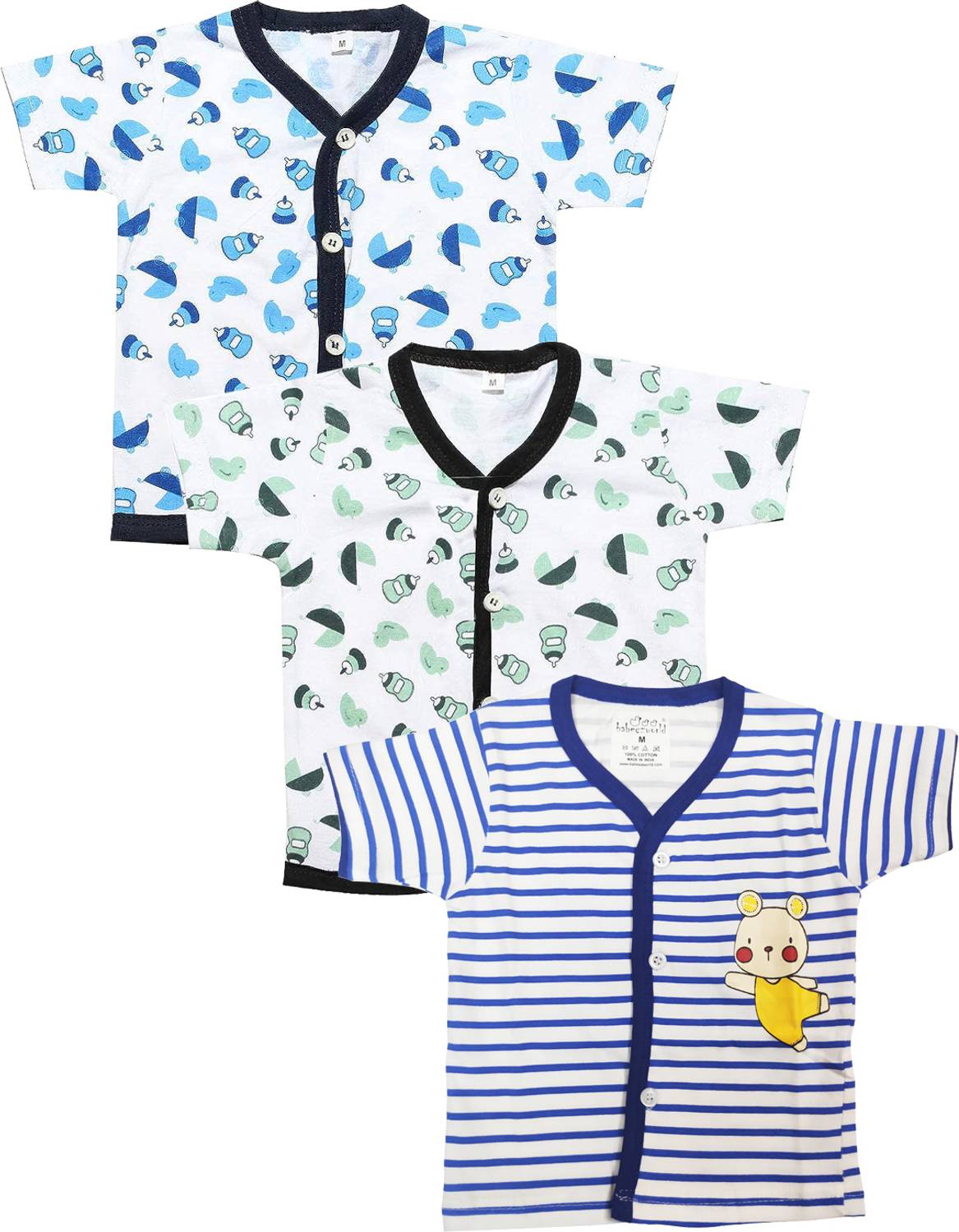 babeezworld Baby Boys & Baby Girls Printed Pure Cotton Regular T Shirt