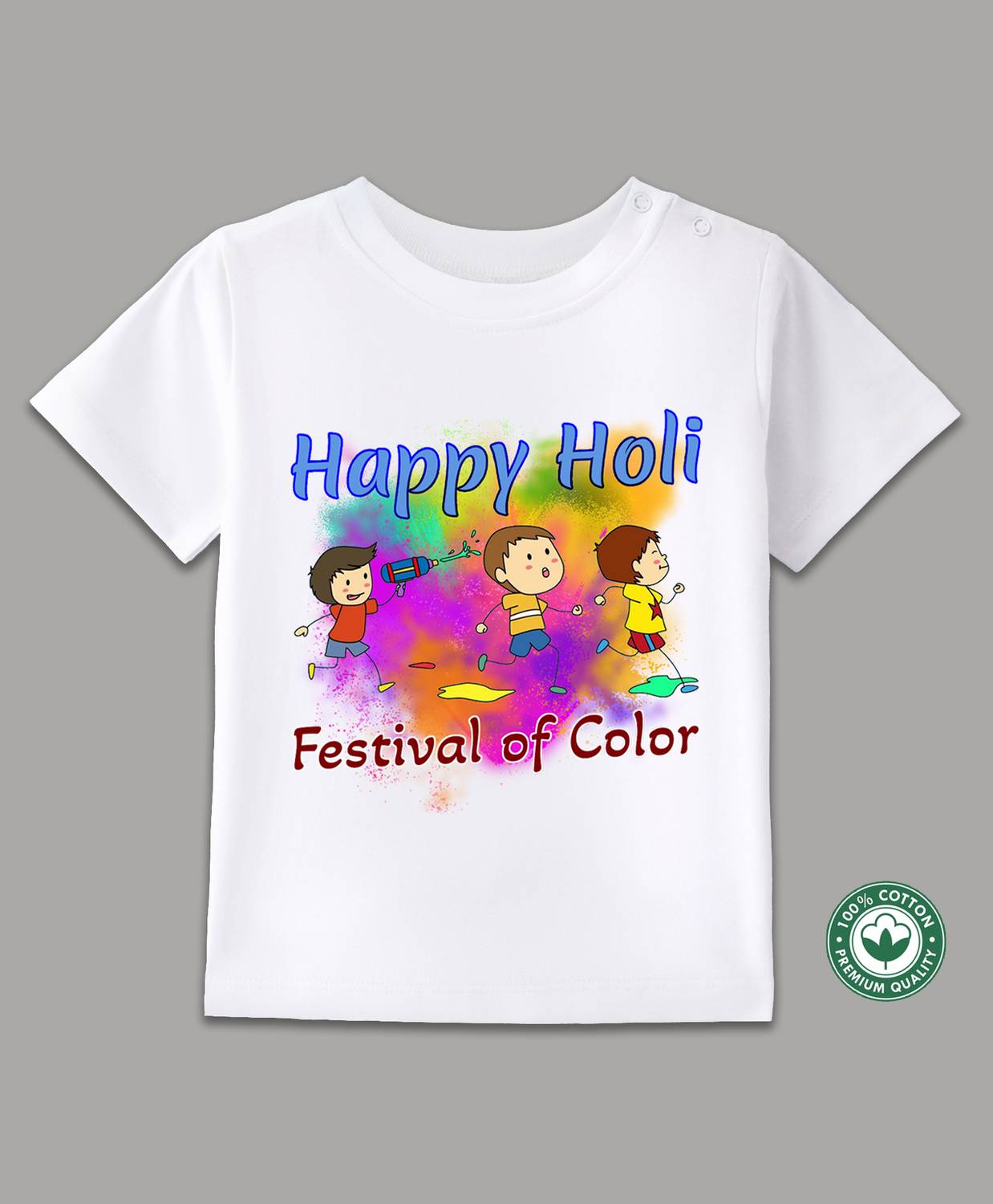 BLUSHES Baby Boys & Baby Girls Self Design Pure Cotton Regular T Shirt