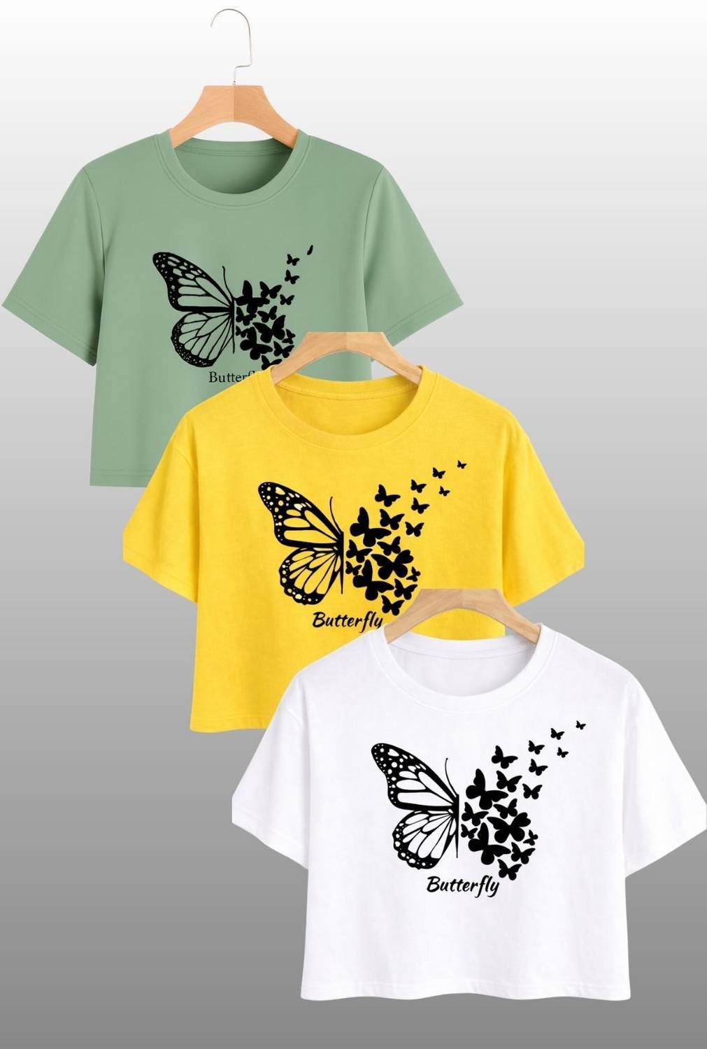 Krishna Mart Girls Graphic Print Cotton Blend Regular T Shirt