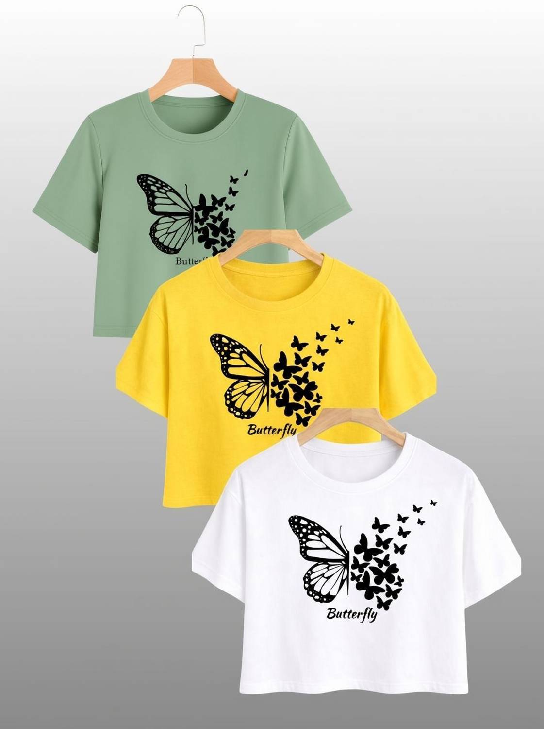 Krishna Mart Girls Graphic Print Cotton Blend Regular T Shirt