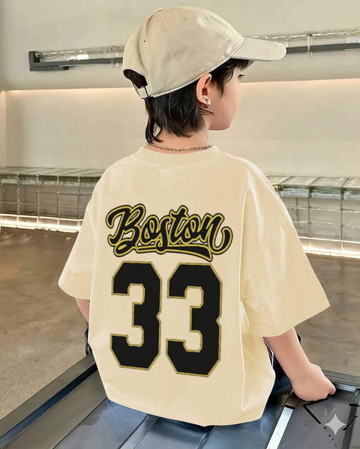 StyleNest Boys Printed Cotton Blend Oversized T Shirt - Image 1