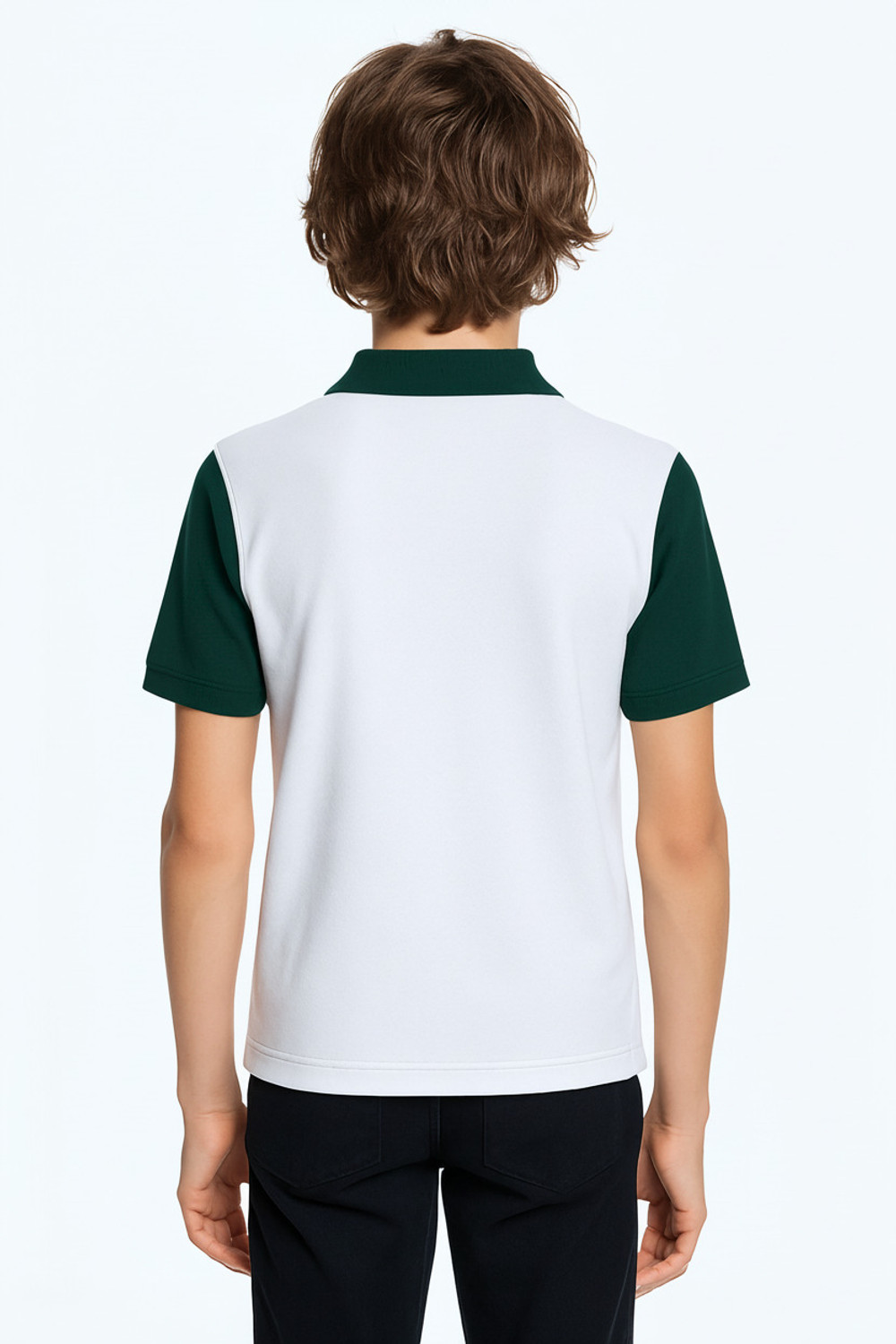 Image of Try This Boys Colorblock Cotton Blend Regular T Shirt (Green, Pack of 1)