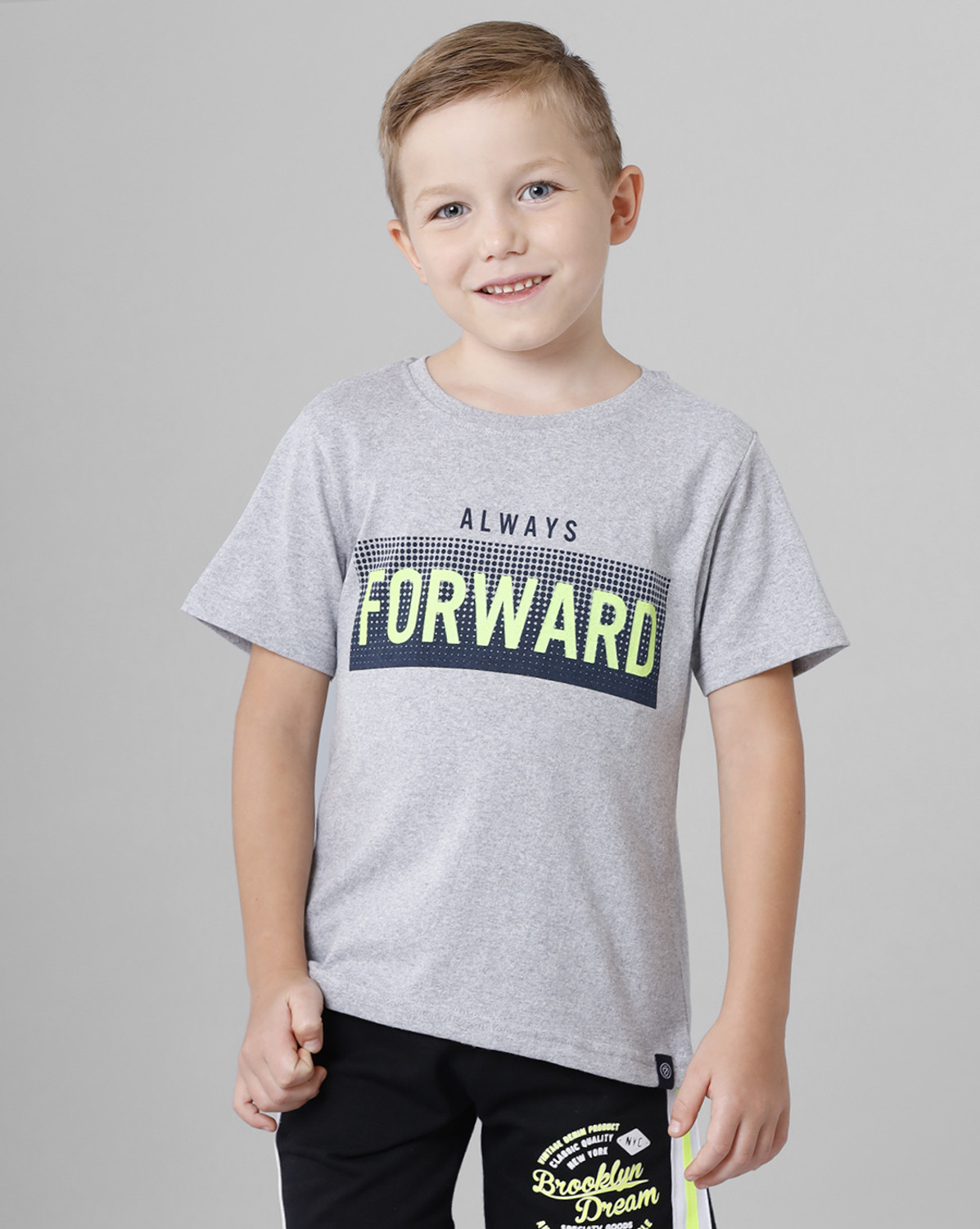 Image of Codez Boys Printed Cotton Blend Regular T Shirt