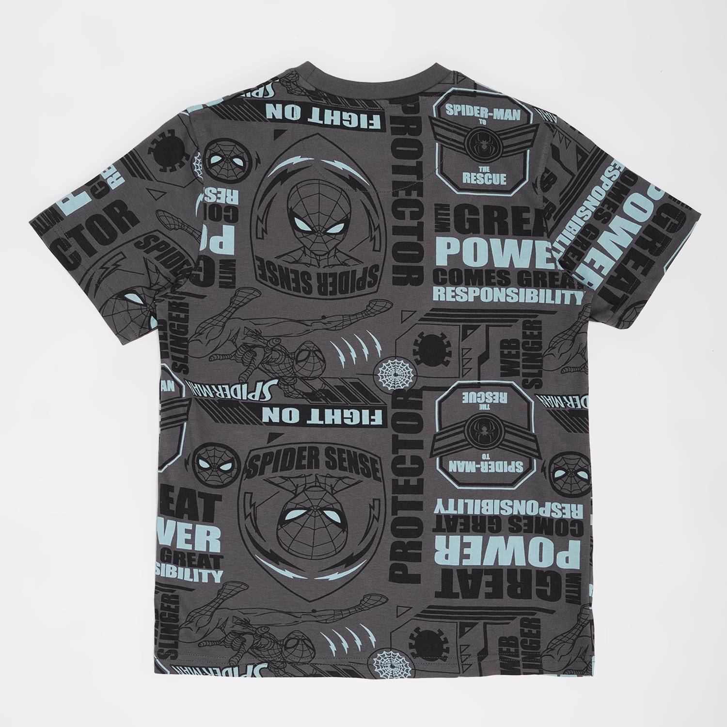 Pantaloons Junior Boys Black Printed Cotton T-Shirt - Image 2