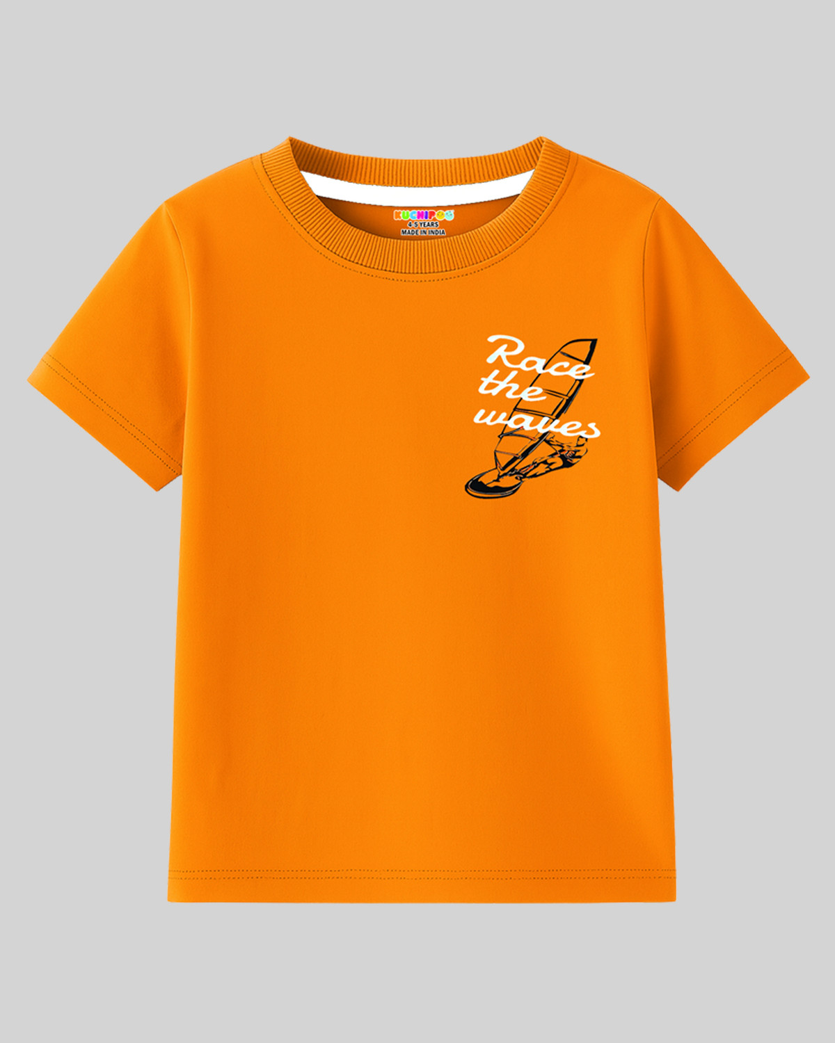 Image of Kuchipoo Boys Printed Cotton Blend Regular T Shirt