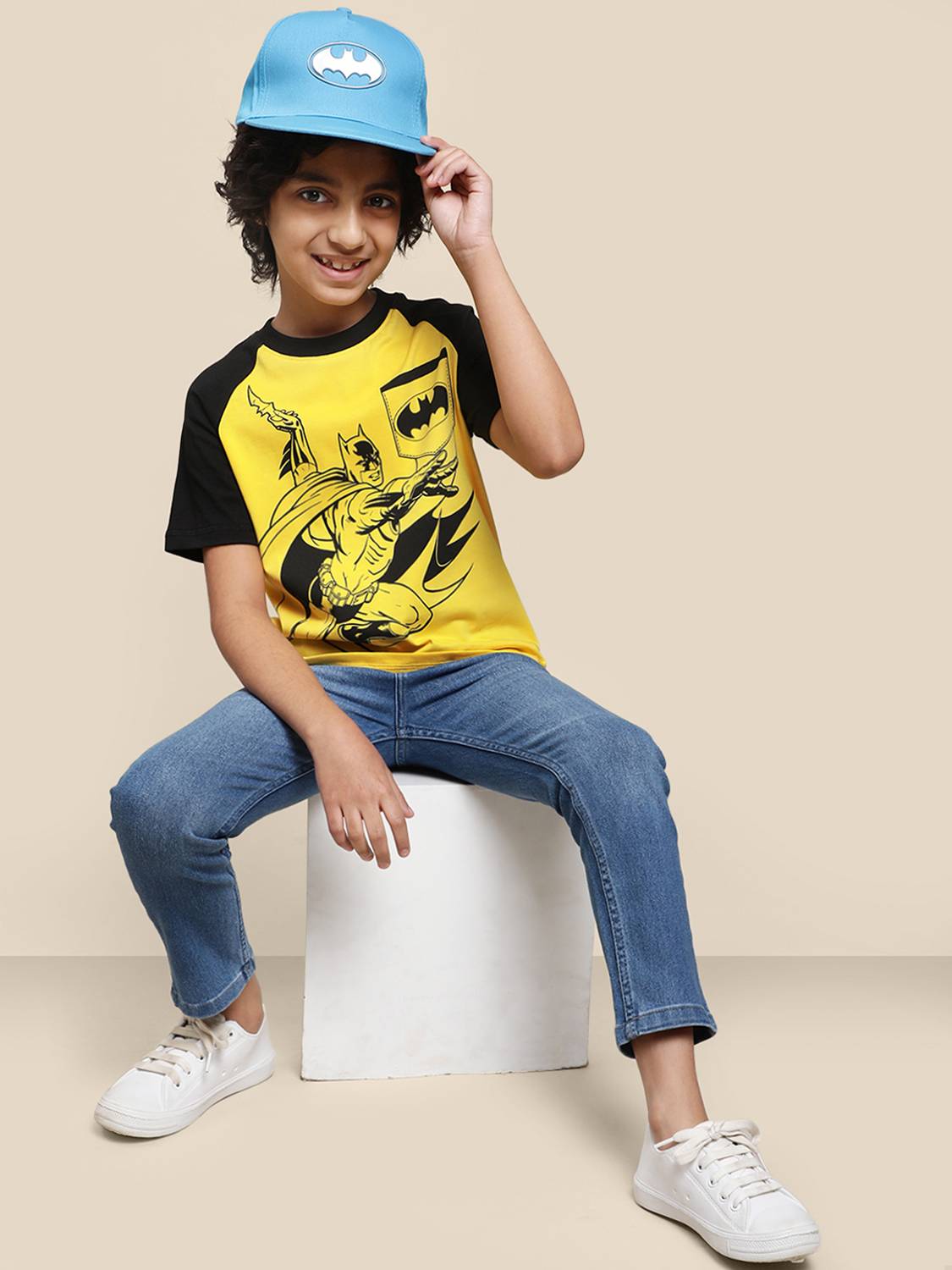 Batman By Kidsville Boys Graphic Print Pure Cotton Regular T Shirt
