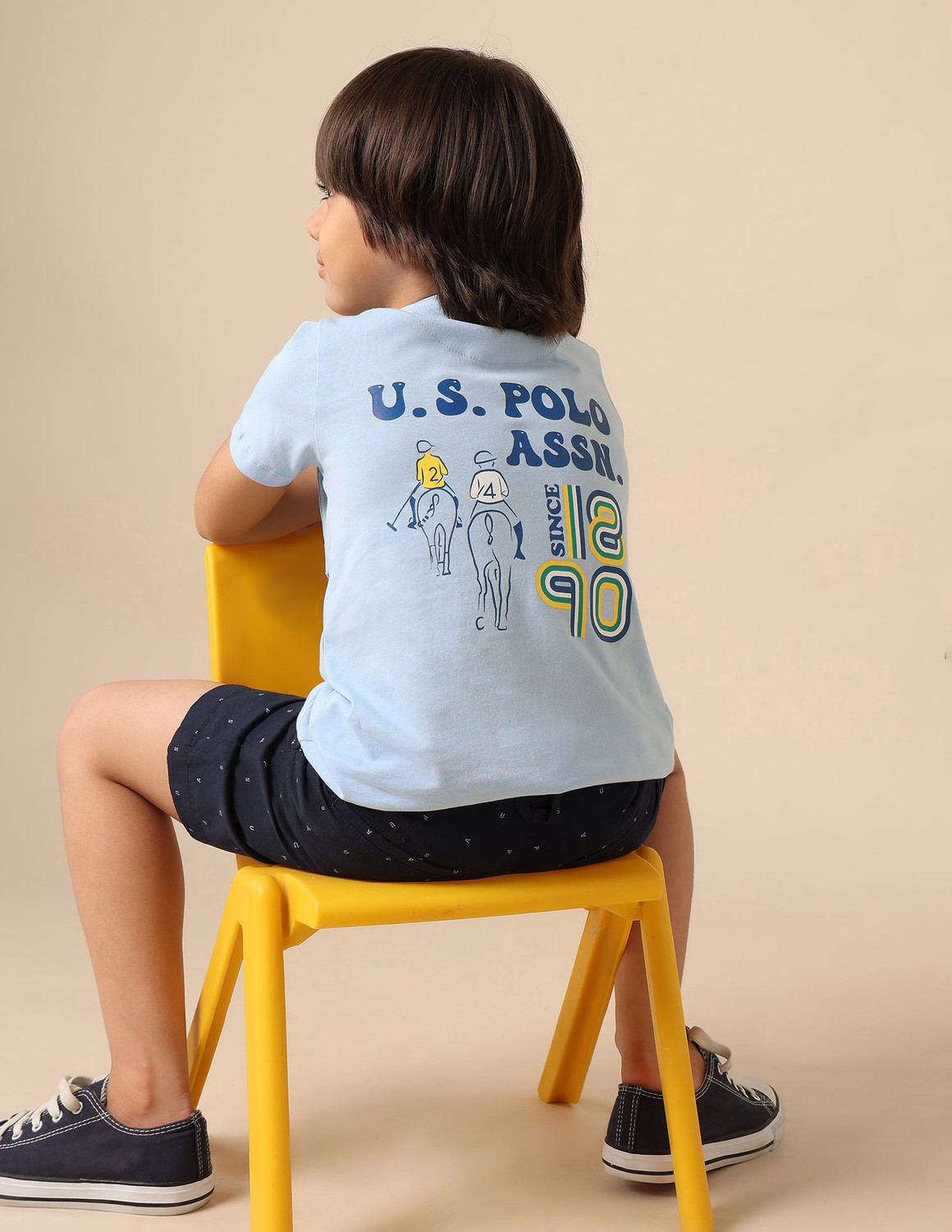 Image of U.S. POLO ASSN. Boys Printed Pure Cotton Regular T Shirt