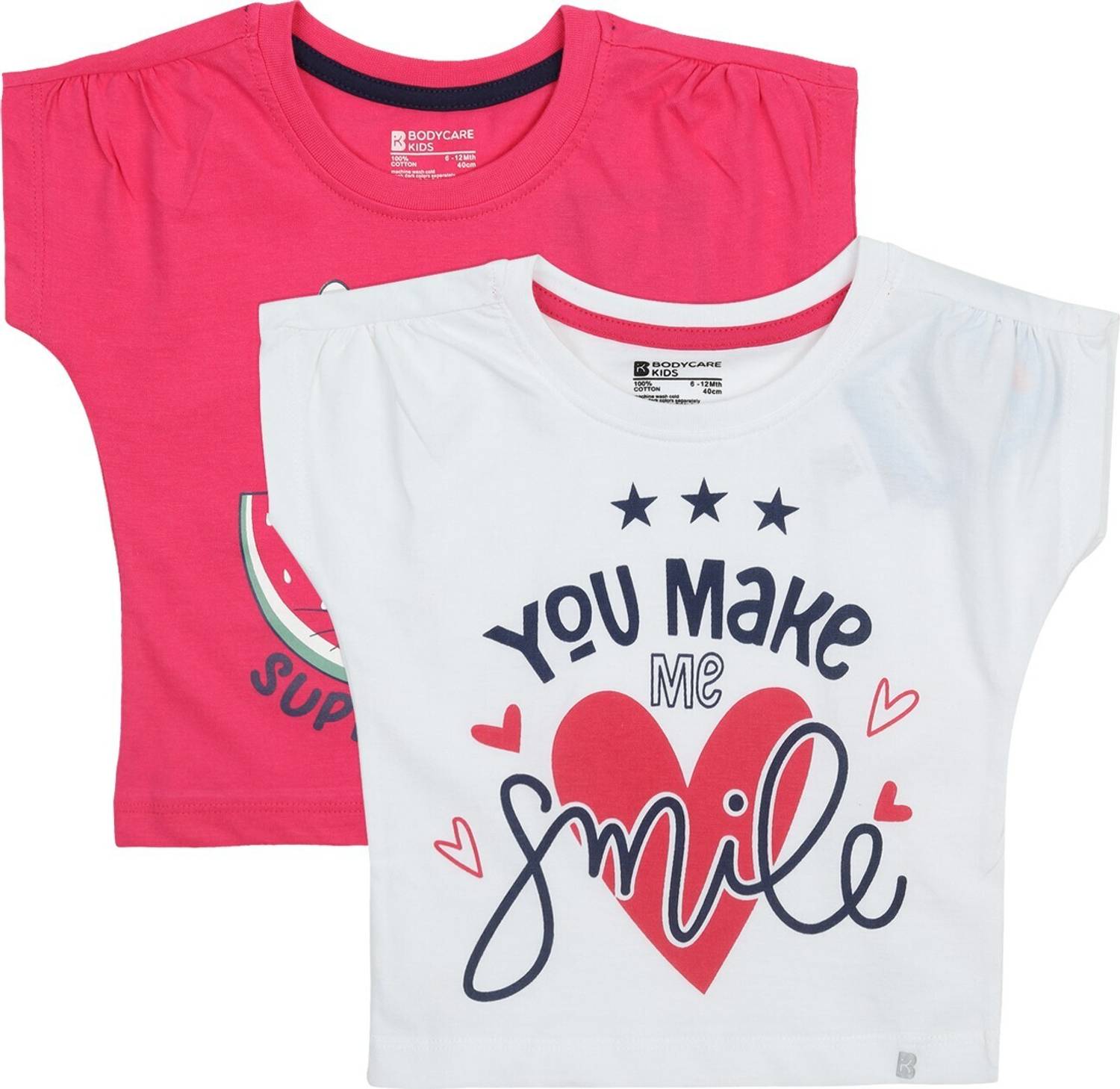 Bodycare Kids Baby Girls Printed Pure Cotton Regular T Shirt