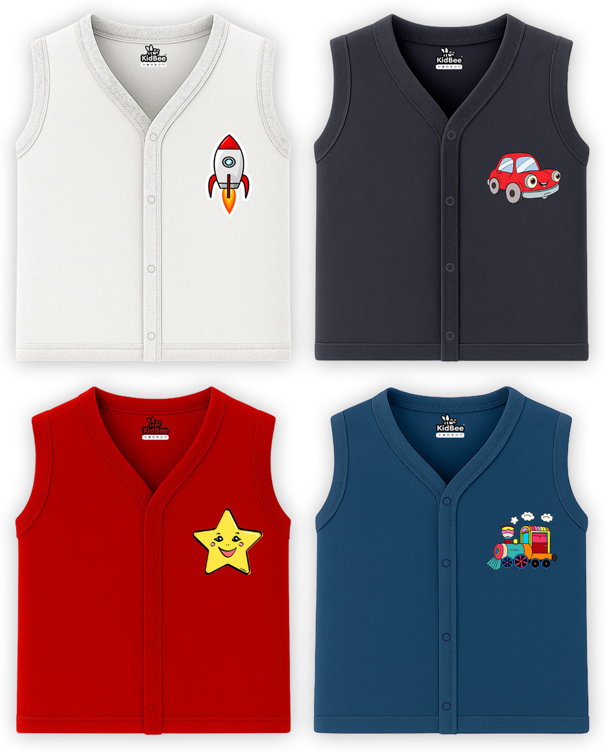 Image of KidBee Vest For Baby Boys & Baby Girls Cotton
