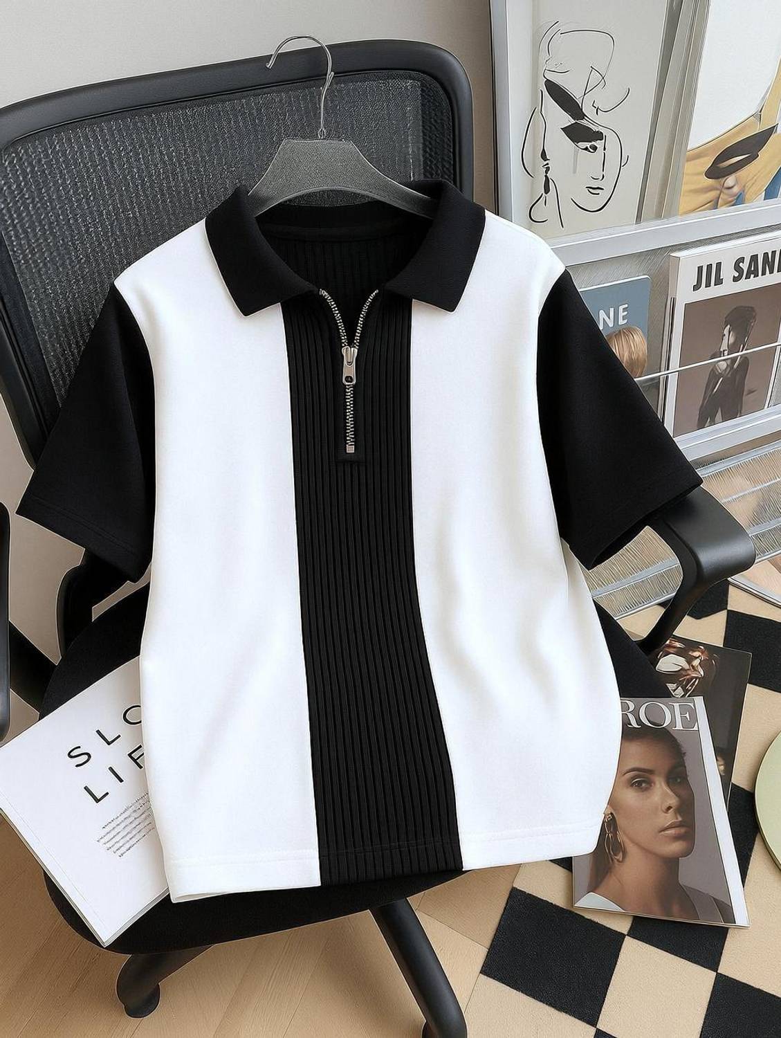 Try Boys Colorblock Cotton T-Shirt Black - Image 1