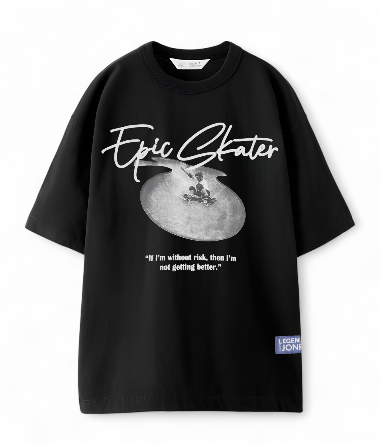 Image of Alan Jones Boys Printed Cotton Blend Oversized T Shirt