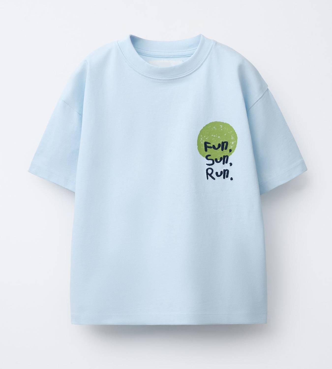 Alan Jones Boys Printed Cotton Blend Oversized T Shirt