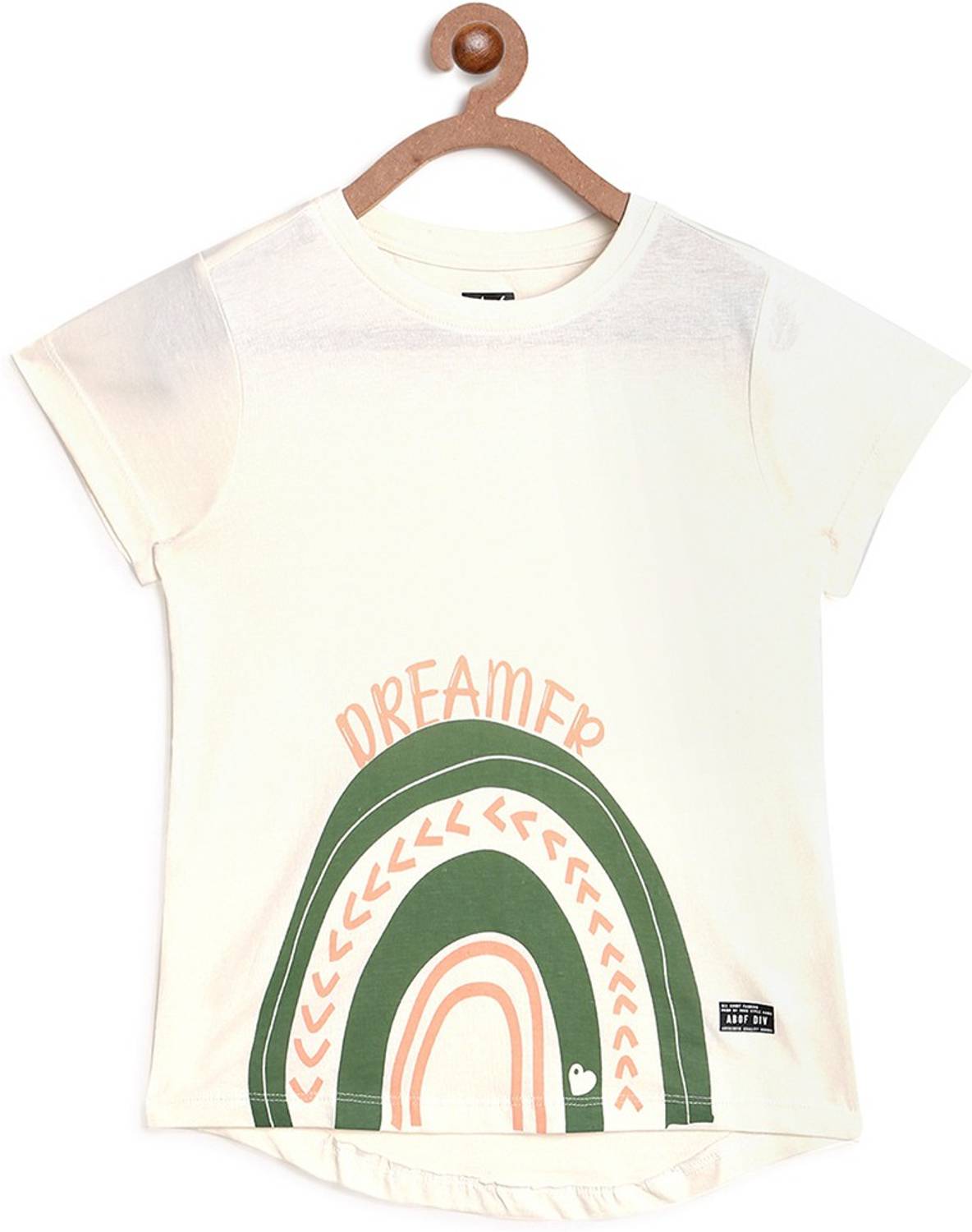Aditya Birla  - abof Girls Printed Pure Cotton Regular T Shirt