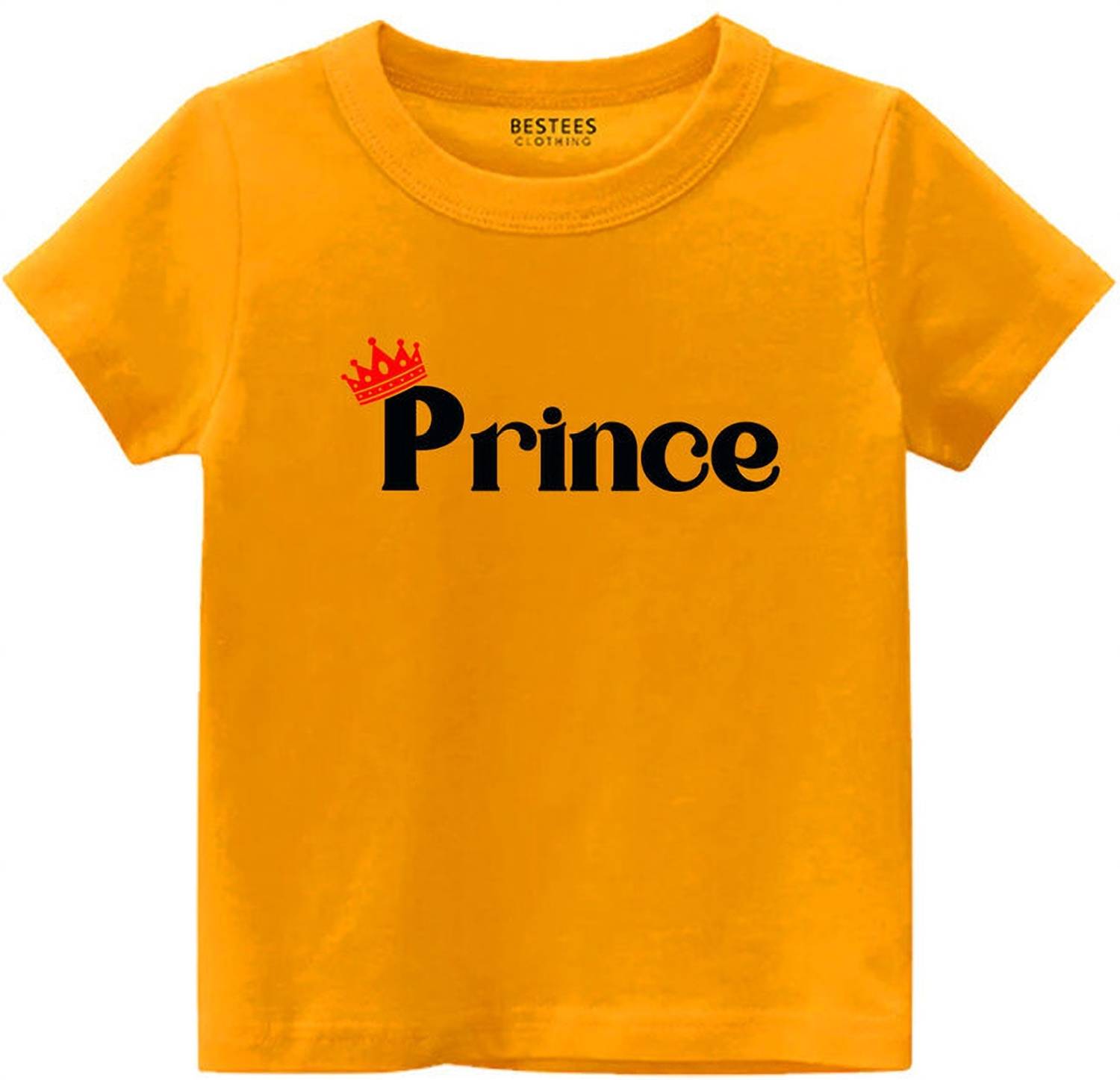 BESTEESCLOTHING Boys Typography, Printed Pure Cotton Regular T Shirt