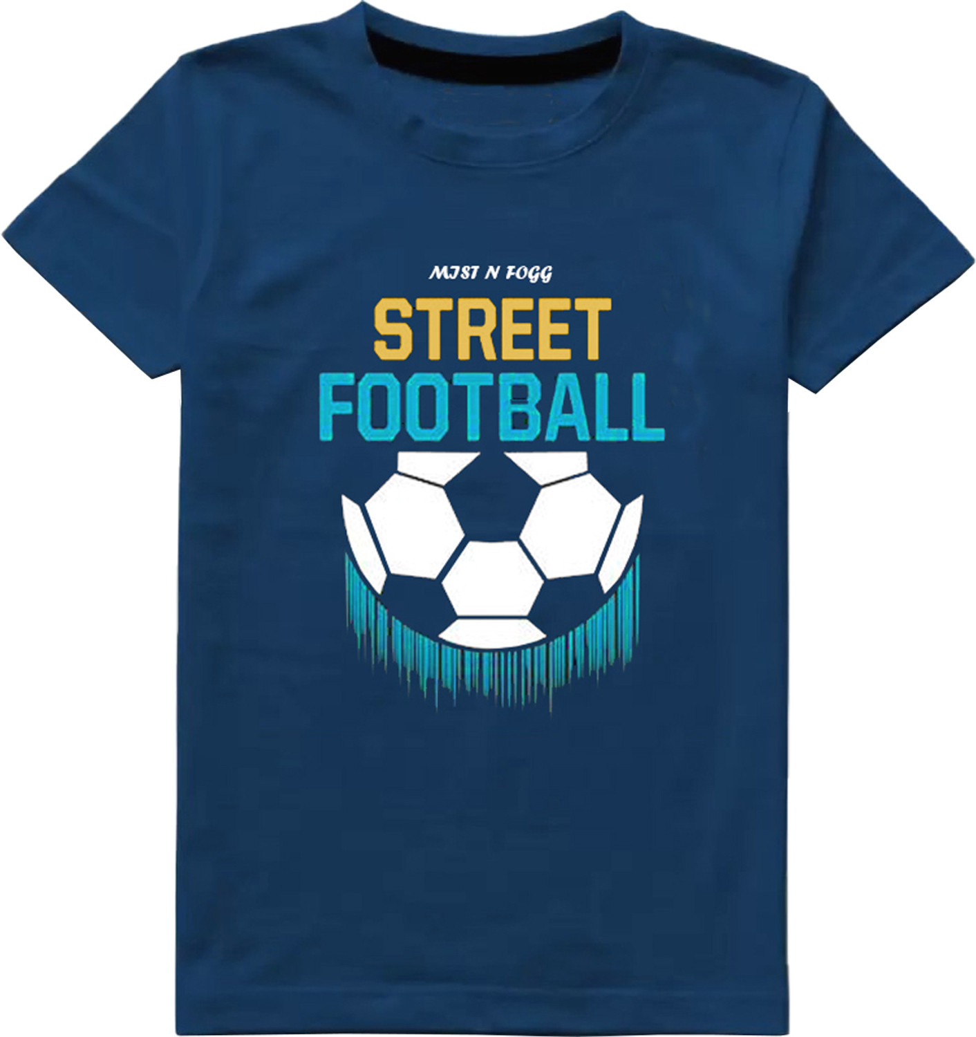 Image of MIST N FOGG Boys Graphic Print Cotton Blend Regular T Shirt