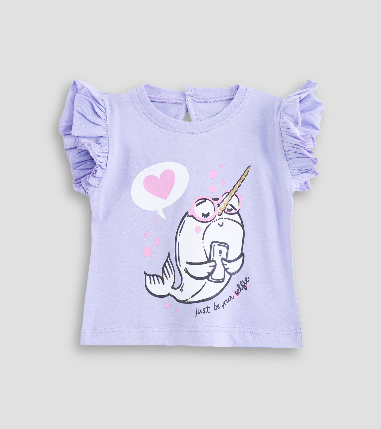 Image of YUV Baby Girls Printed Pure Cotton Regular T Shirt