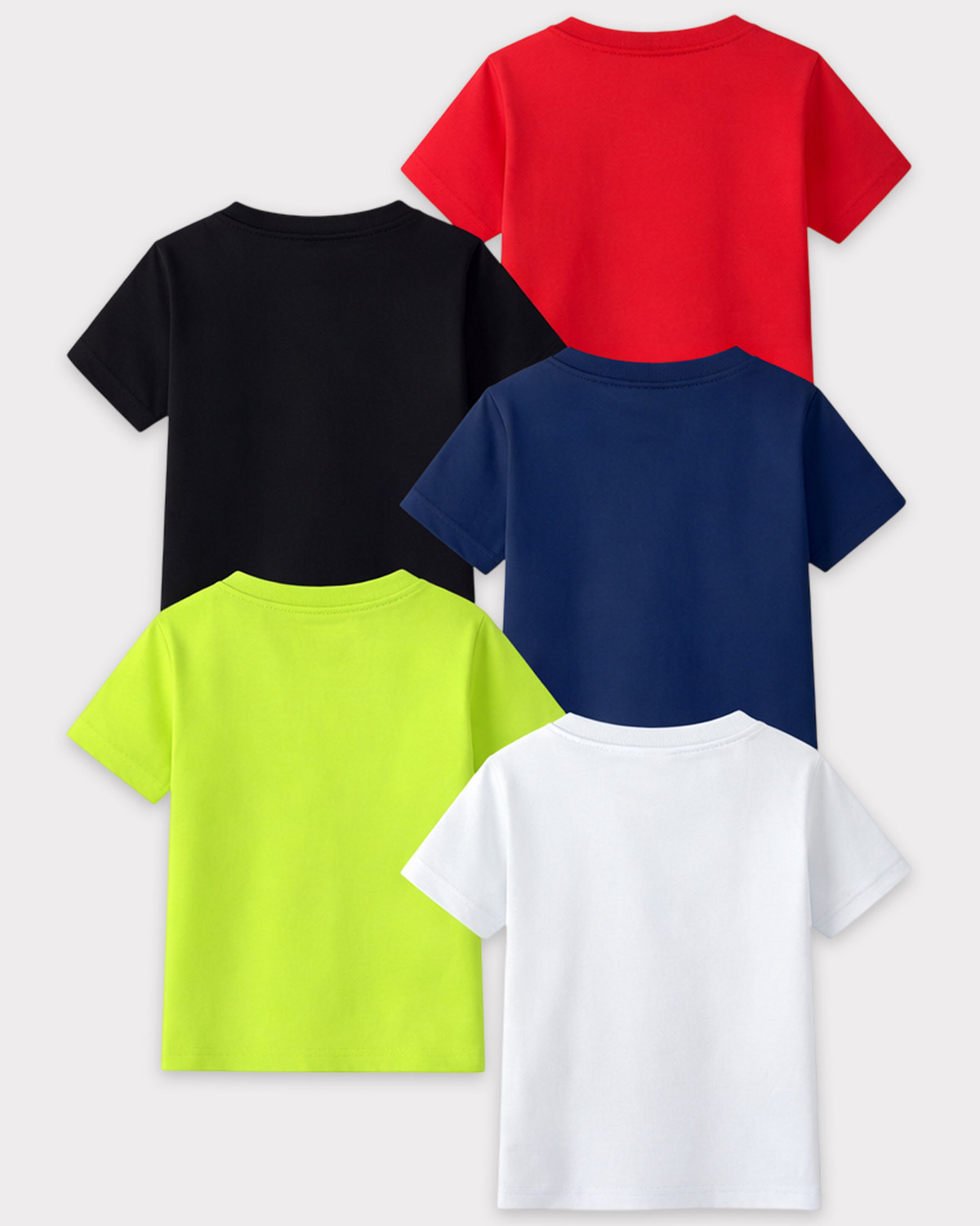 Image of Kuchipoo Boys Printed Cotton Blend Regular T Shirt (Multicolor, Pack of 5)