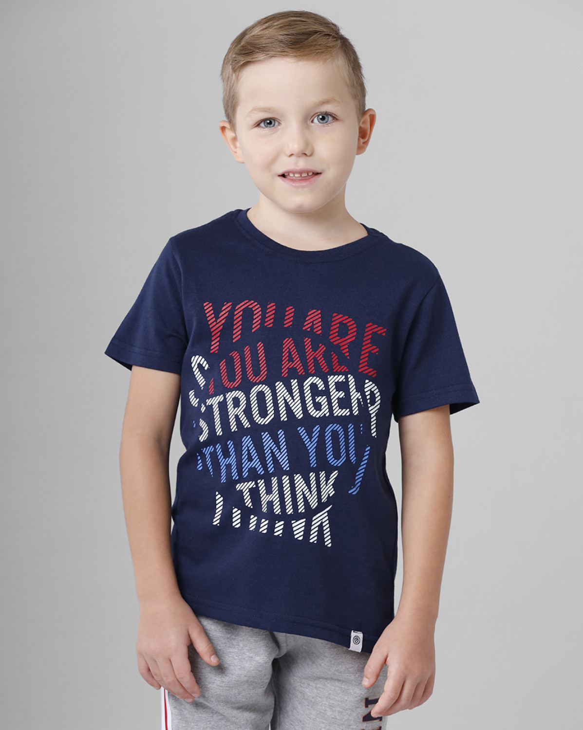 Image of Codez Boys Printed Cotton Blend Regular T Shirt