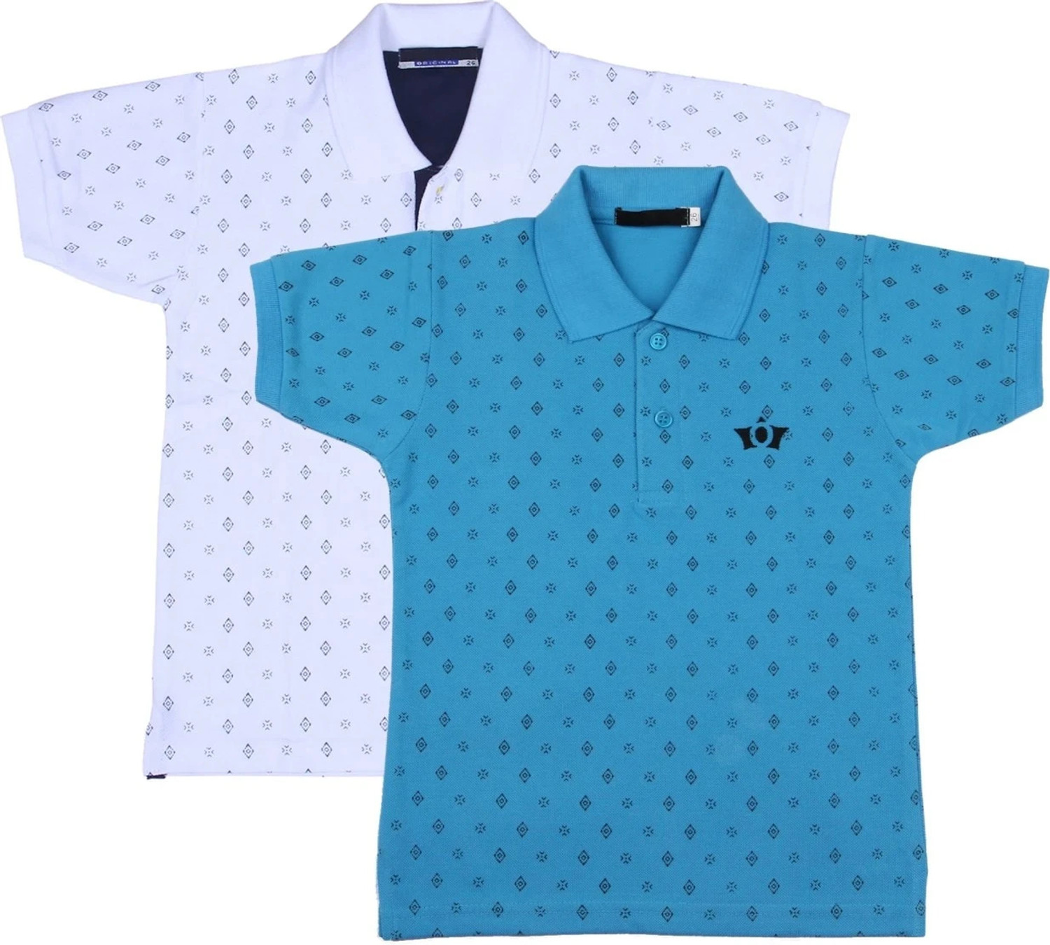 Image of NeuVin Boys Printed Cotton Blend Regular T Shirt