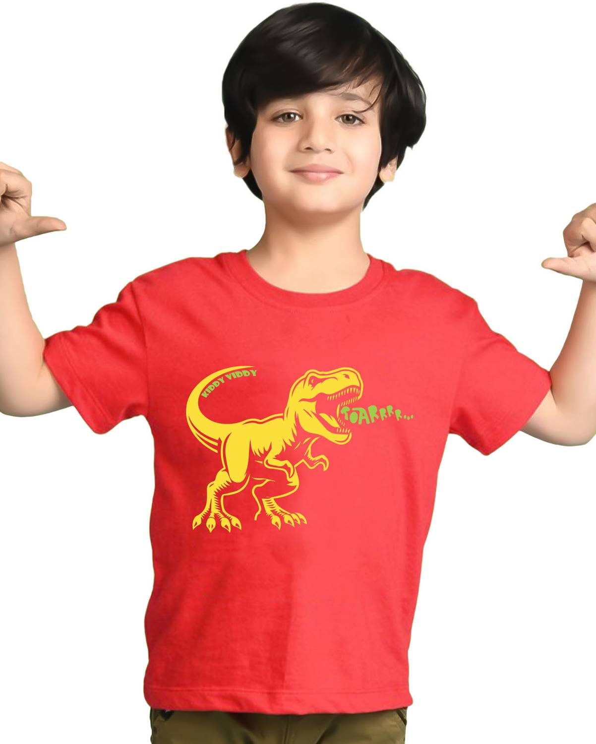 AOOSH Boys Printed Cotton Blend Regular T Shirt