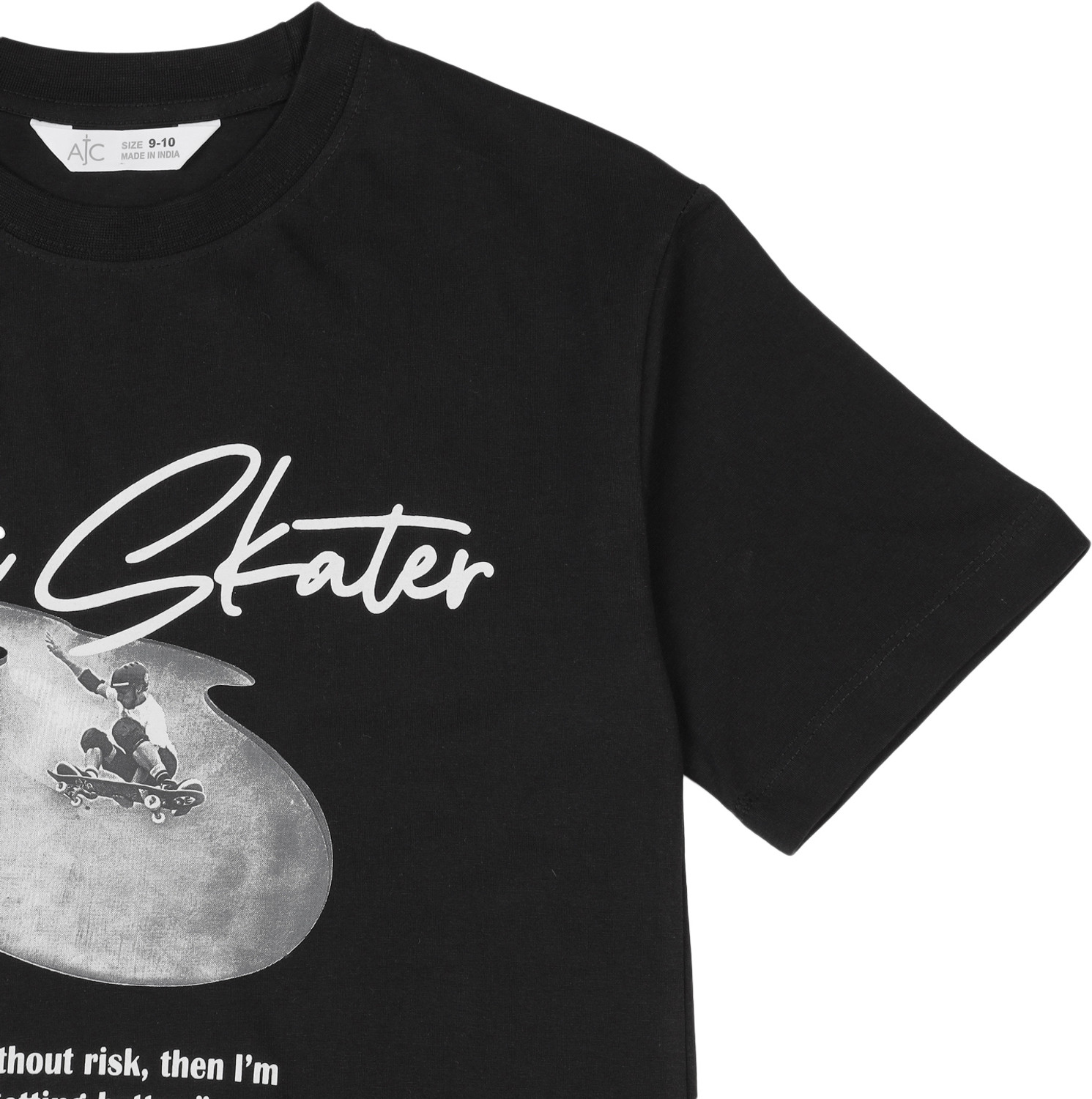 Image of Alan Jones Boys Printed Cotton Blend Oversized T Shirt