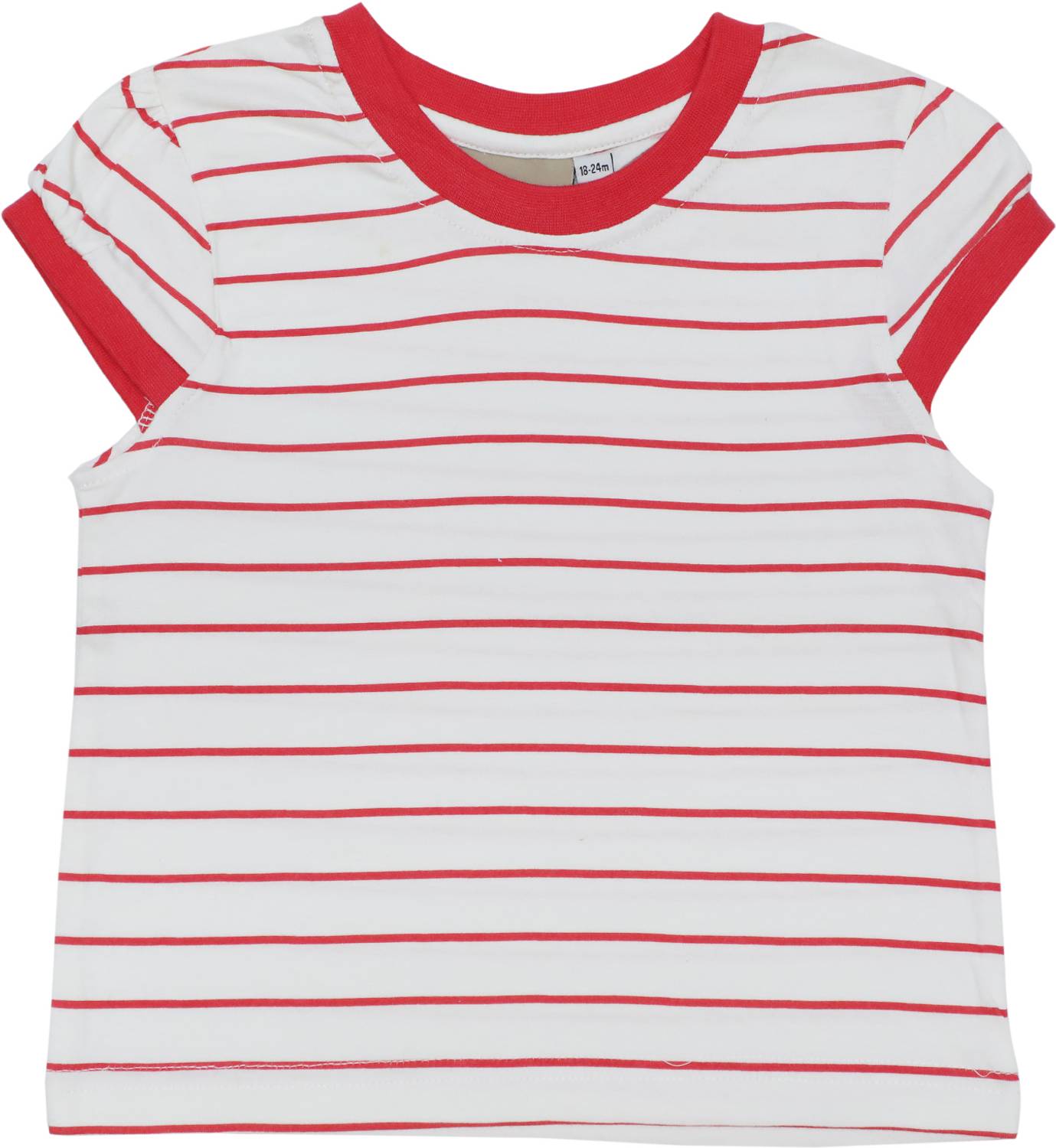 ChildKraft Baby Girls Striped Pure Cotton Regular T Shirt