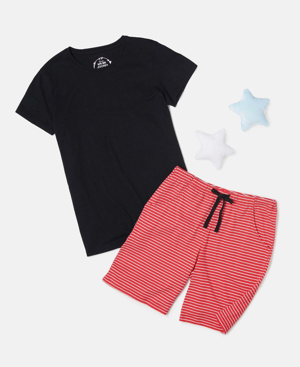 Image of JOCKEY Girls Solid Pure Cotton Regular T Shirt