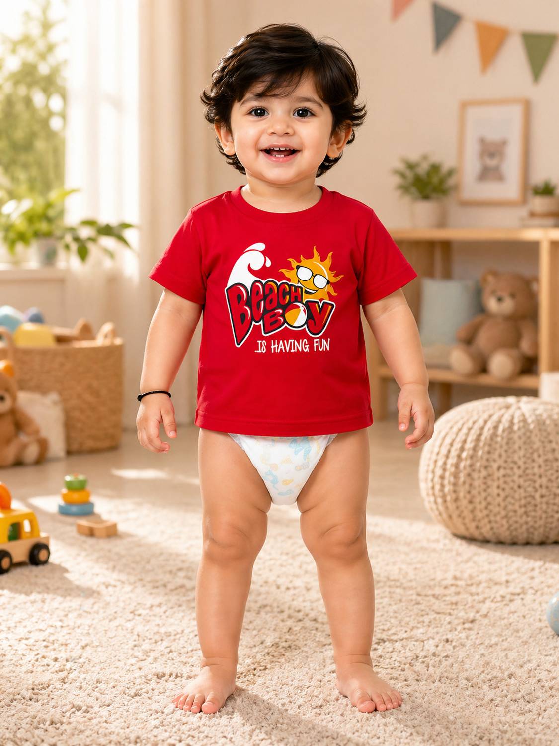 BodyCare Boys Printed Cotton Blend Regular T Shirt