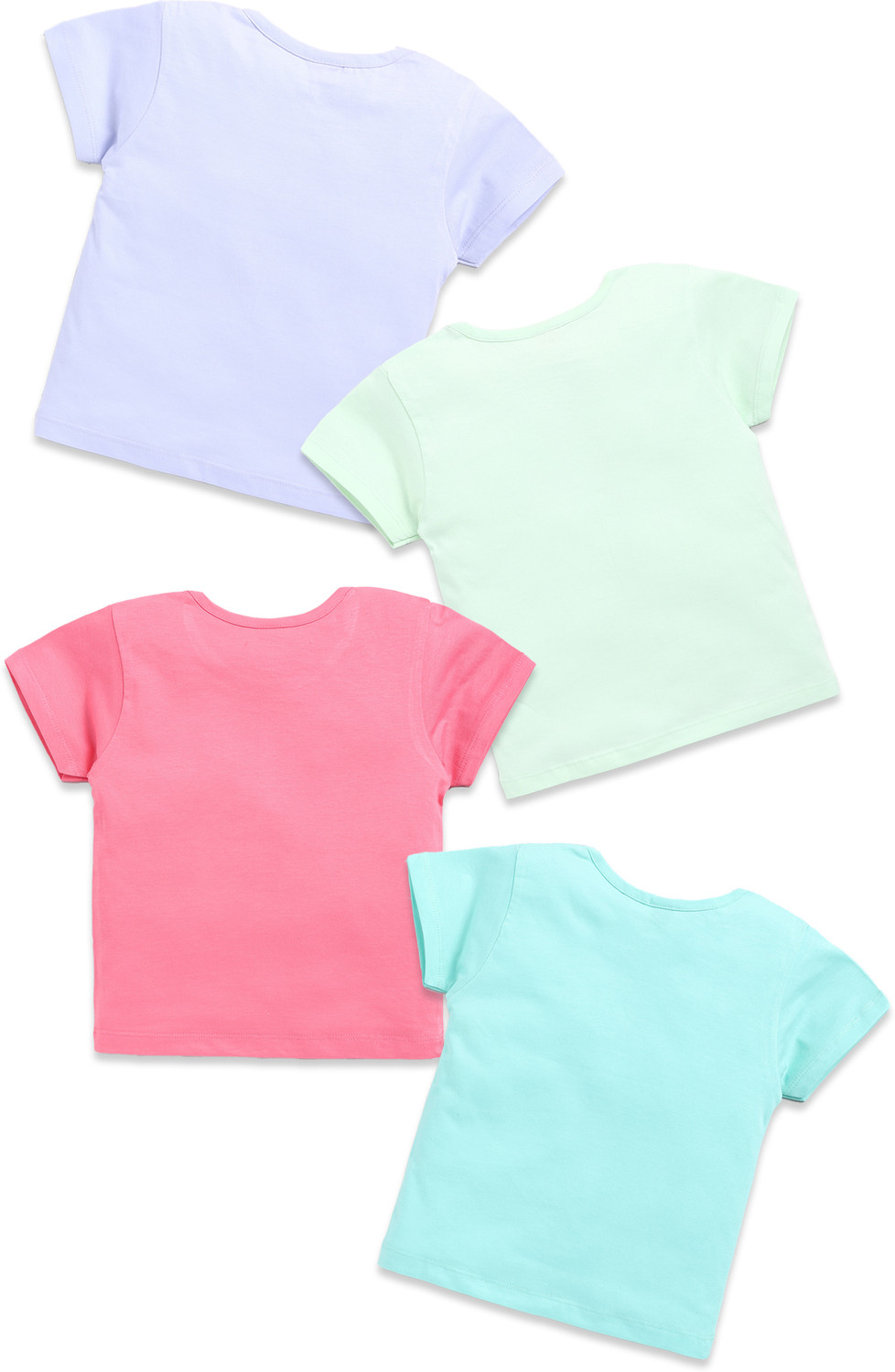 Image of TINY BINY Girls Printed Pure Cotton Regular T Shirt