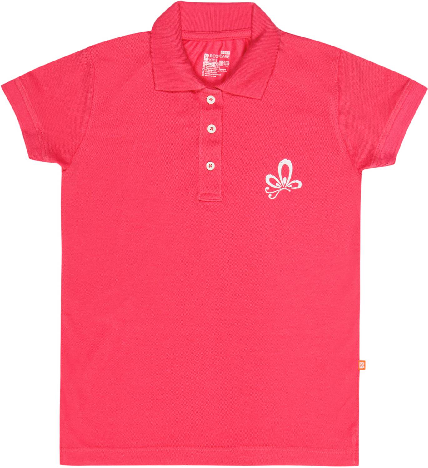 BodyCare Girls Solid Cotton Blend Regular T Shirt