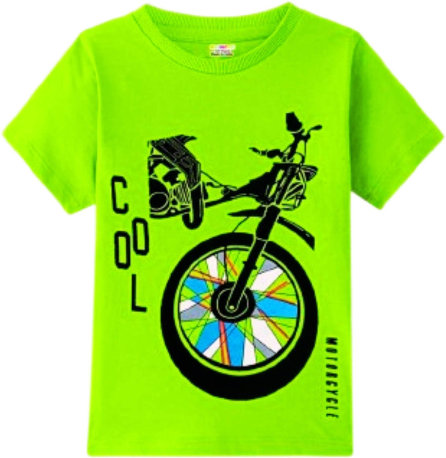 Image of LEROO Boys Printed Pure Cotton Regular T Shirt
