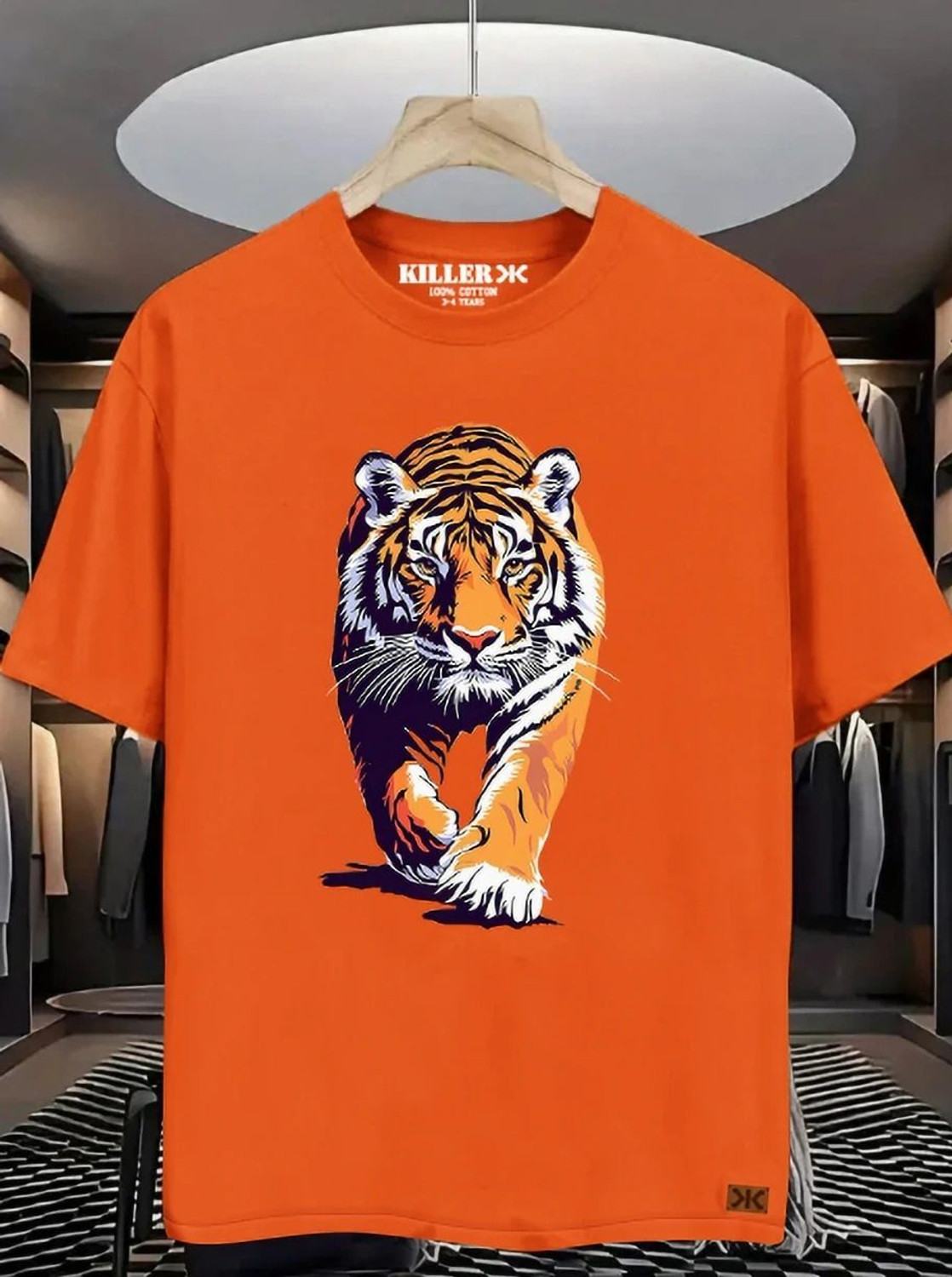 Image of KILLER Boys Graphic Print Pure Cotton Regular T Shirt