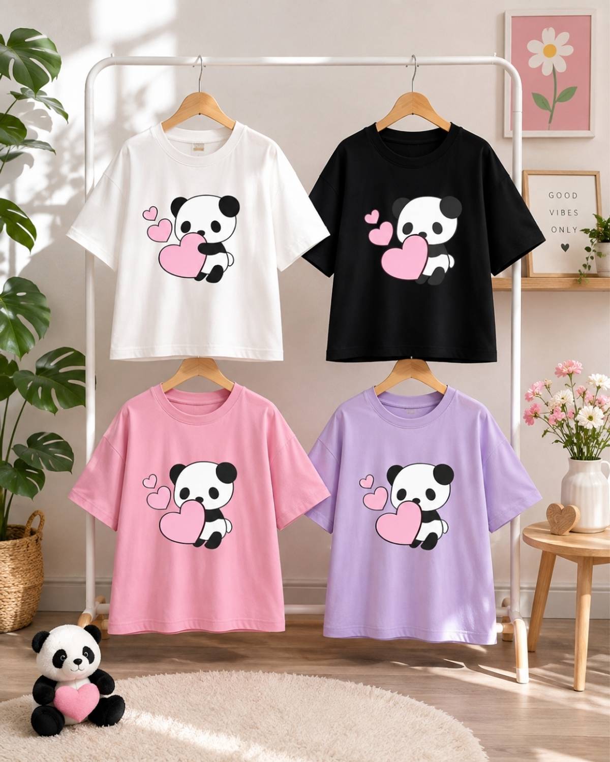 krishna marrt Girls Printed Cotton Blend Regular T Shirt
