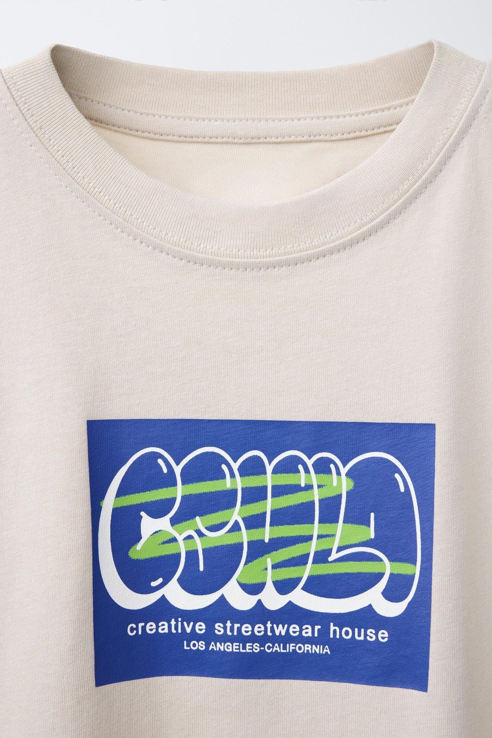 Image of Alan Jones Boys Graphic Print Cotton Blend Oversized T Shirt