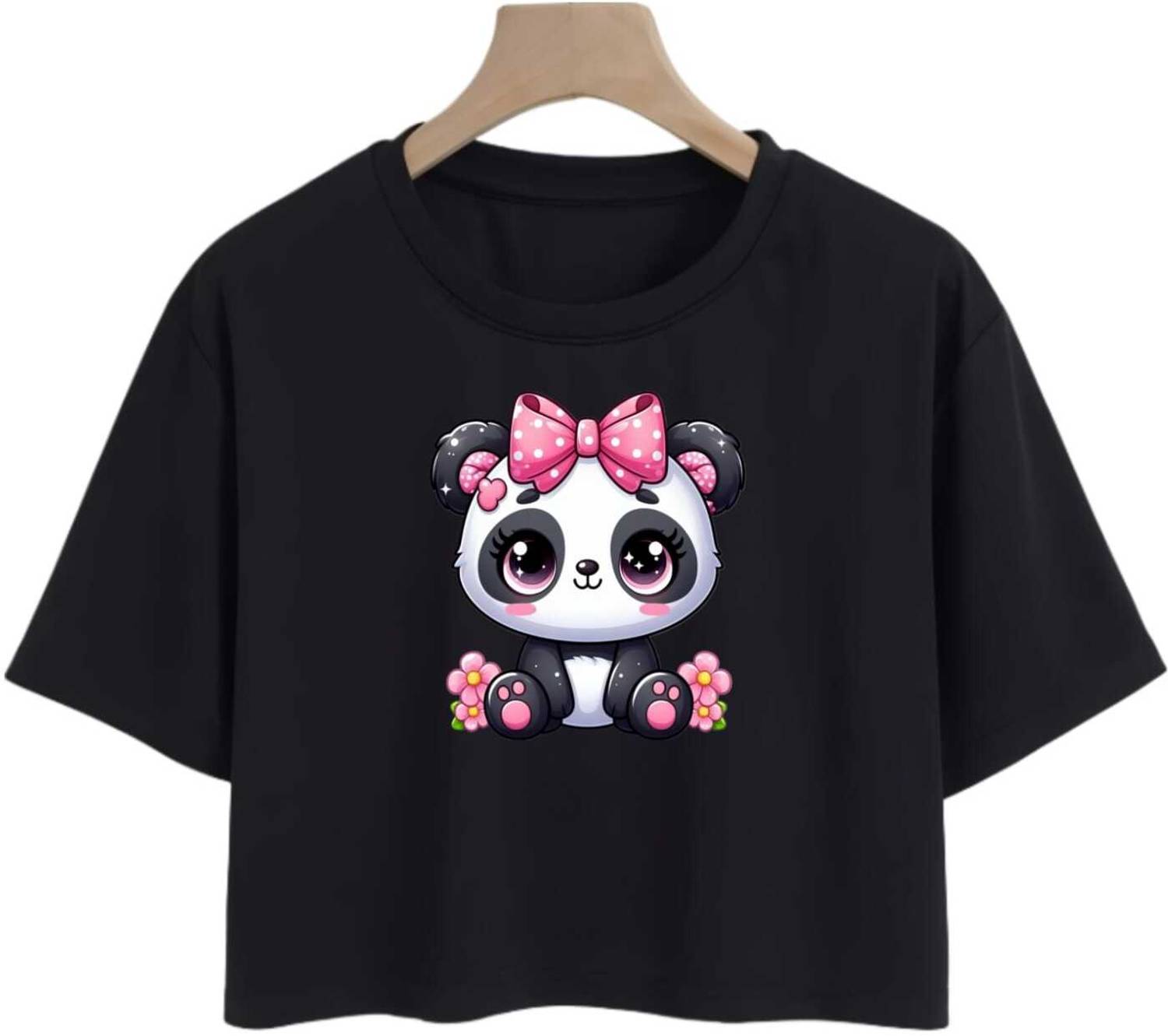 Aditi Fashion Girls Animal Print Cotton Blend Regular T Shirt