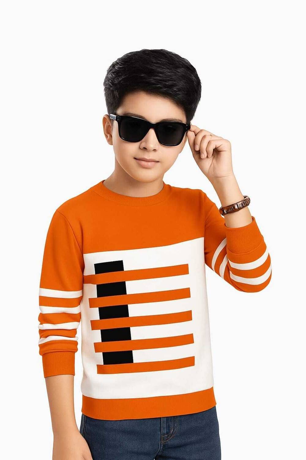 AVK GROUP Boys & Girls Colorblock Pure Cotton Regular T Shirt
