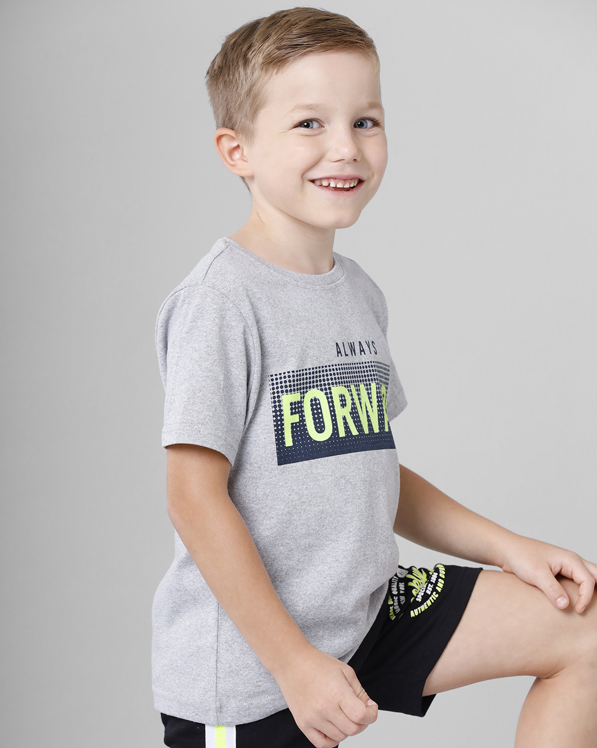 Image of Codez Boys Printed Cotton Blend Regular T Shirt