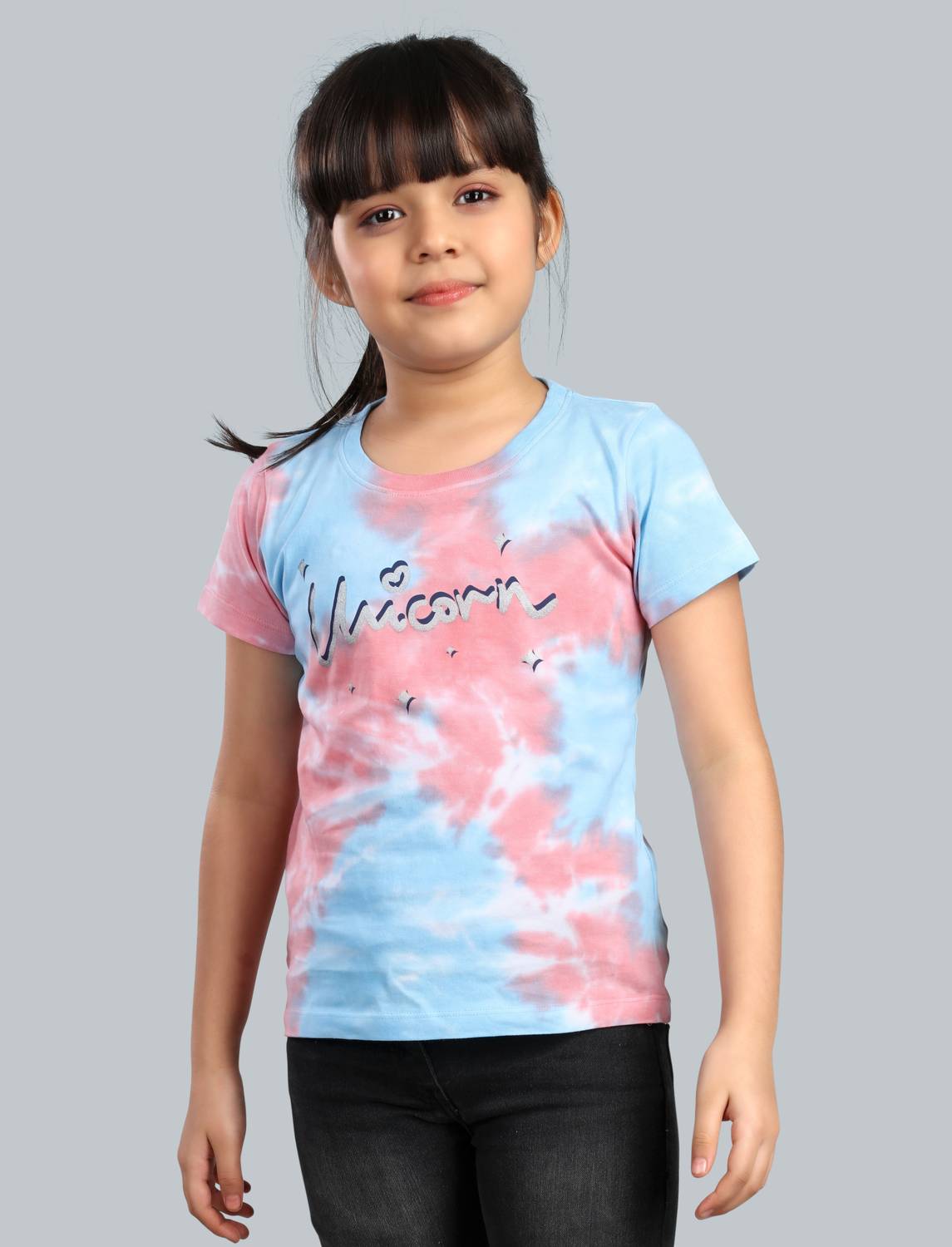 3Pin Girls Tie & Dye Pure Cotton Regular T Shirt