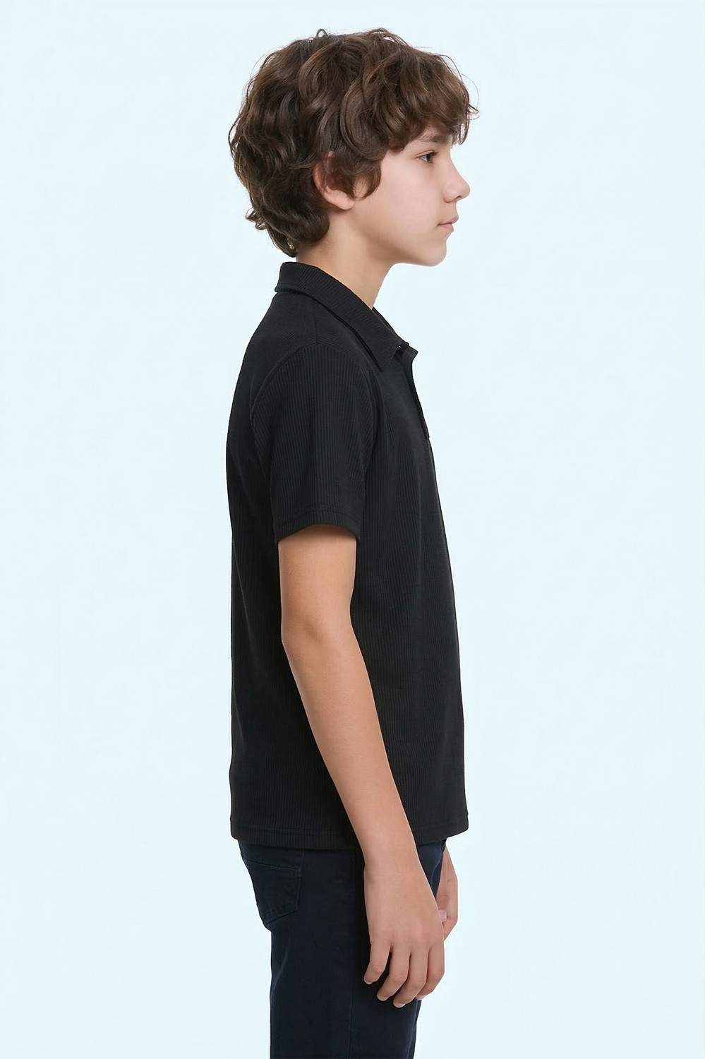 Image of Try This Boys Colorblock Cotton Blend Regular T Shirt (Black, Pack of 1)