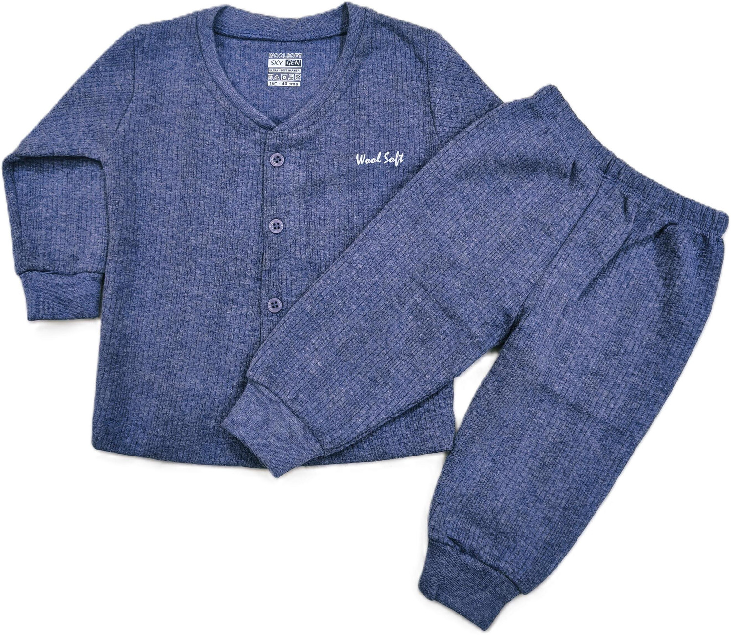 Image of WoolSoft Top - Pyjama Set Thermal For Baby Boys & Baby Girls (Multicolor, Pack of 3)