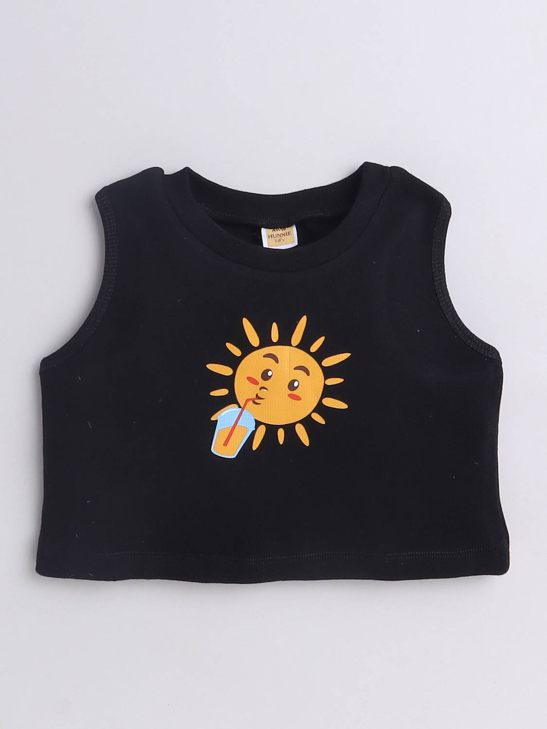 Aww Hunnie Girls Casual Cotton Blend Fashion Sleeve Top