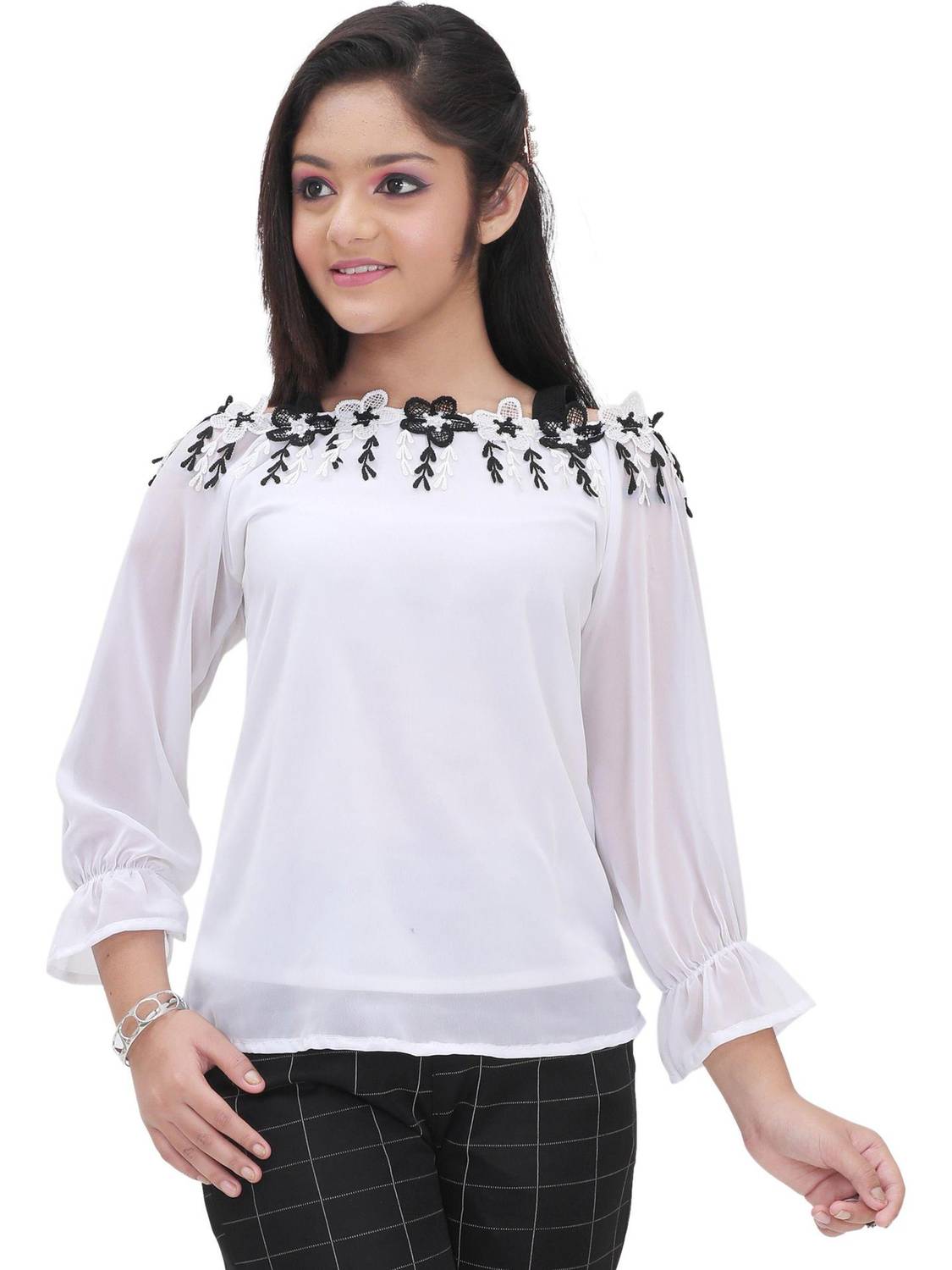 Riya Fashion Girls Casual Cotton Blend Crop Top