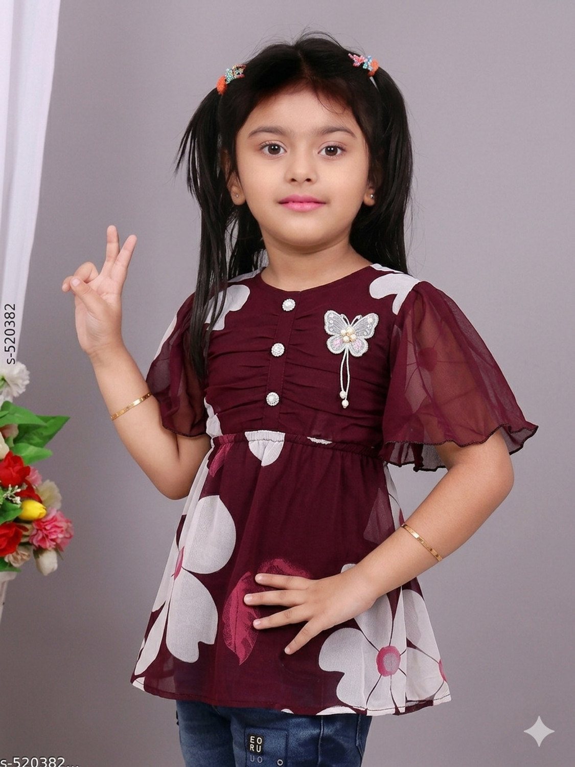 Image of mkgarments Girls Casual Chiffon Top