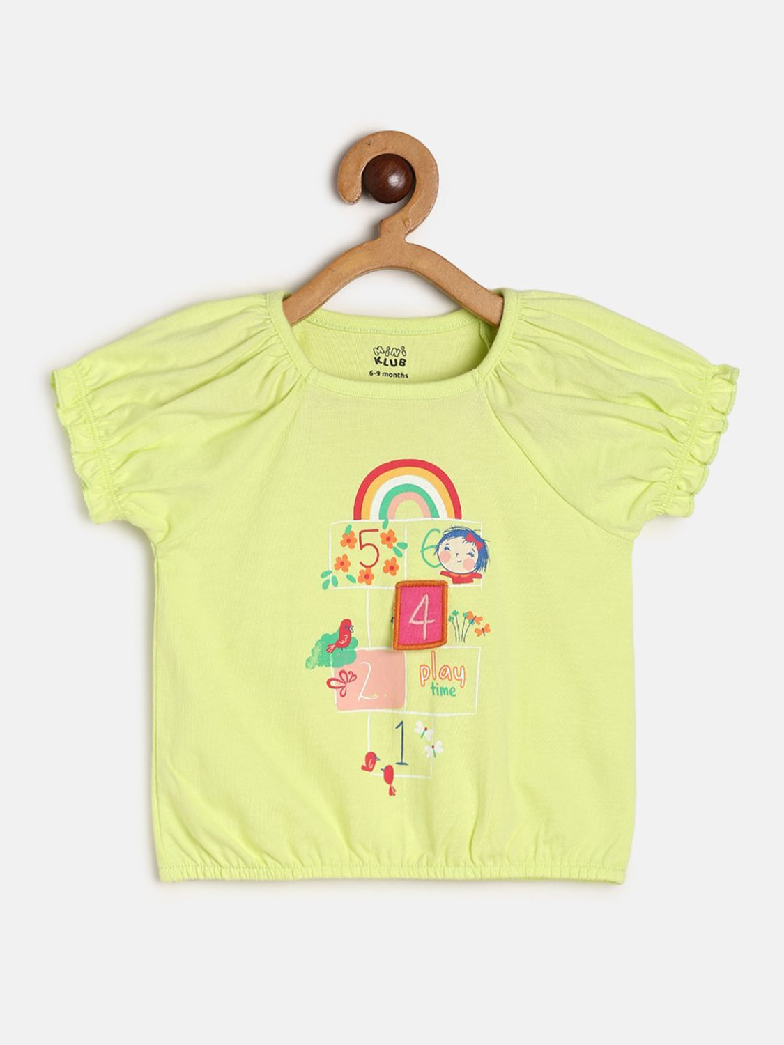 Image of MINI KLUB Baby Girls Casual Pure Cotton Knit Top